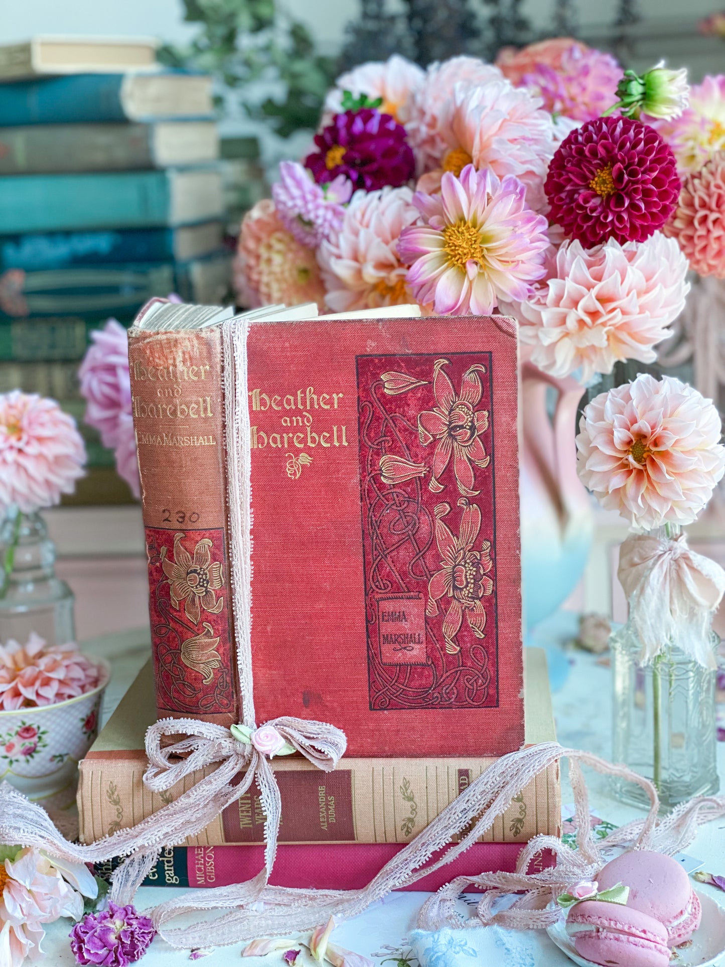 Pink Vintage Heather and Harebell