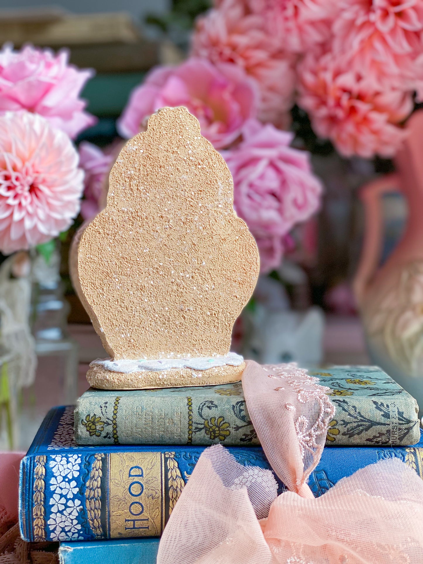 Pastel Pink Santa Cookie Decoration