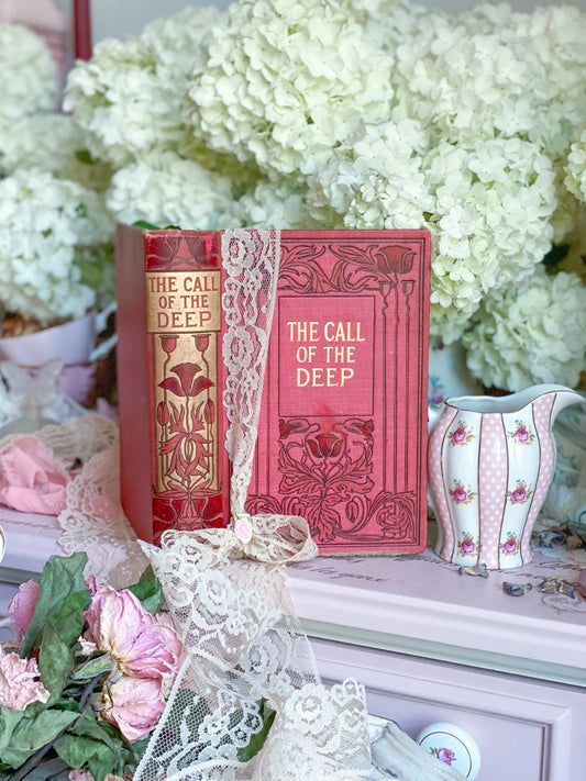 Deep Vintage Pink The Call of the Deep with Gold Floral Spine
