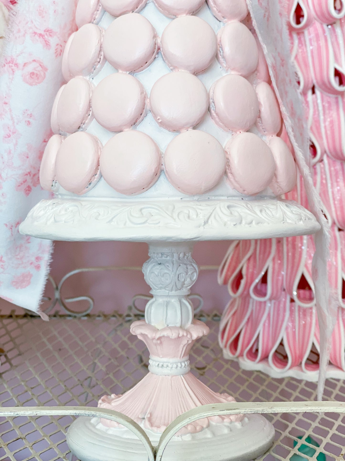 PRE-ORDER: Bespoke White Shabby Chic Hand Painted Pastel Pink Macaron Tree