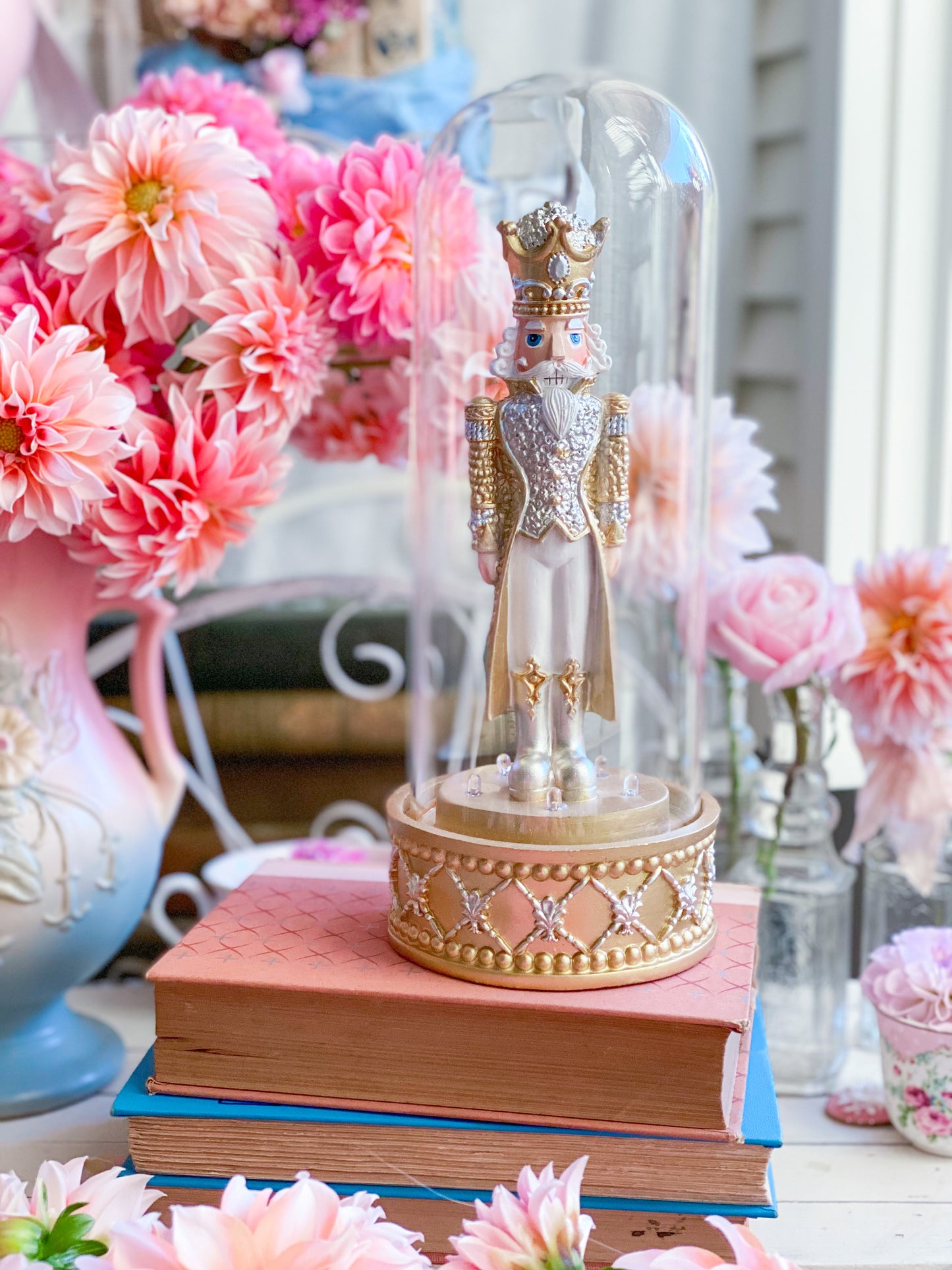 Gold LED light up Nutcracker Cloche