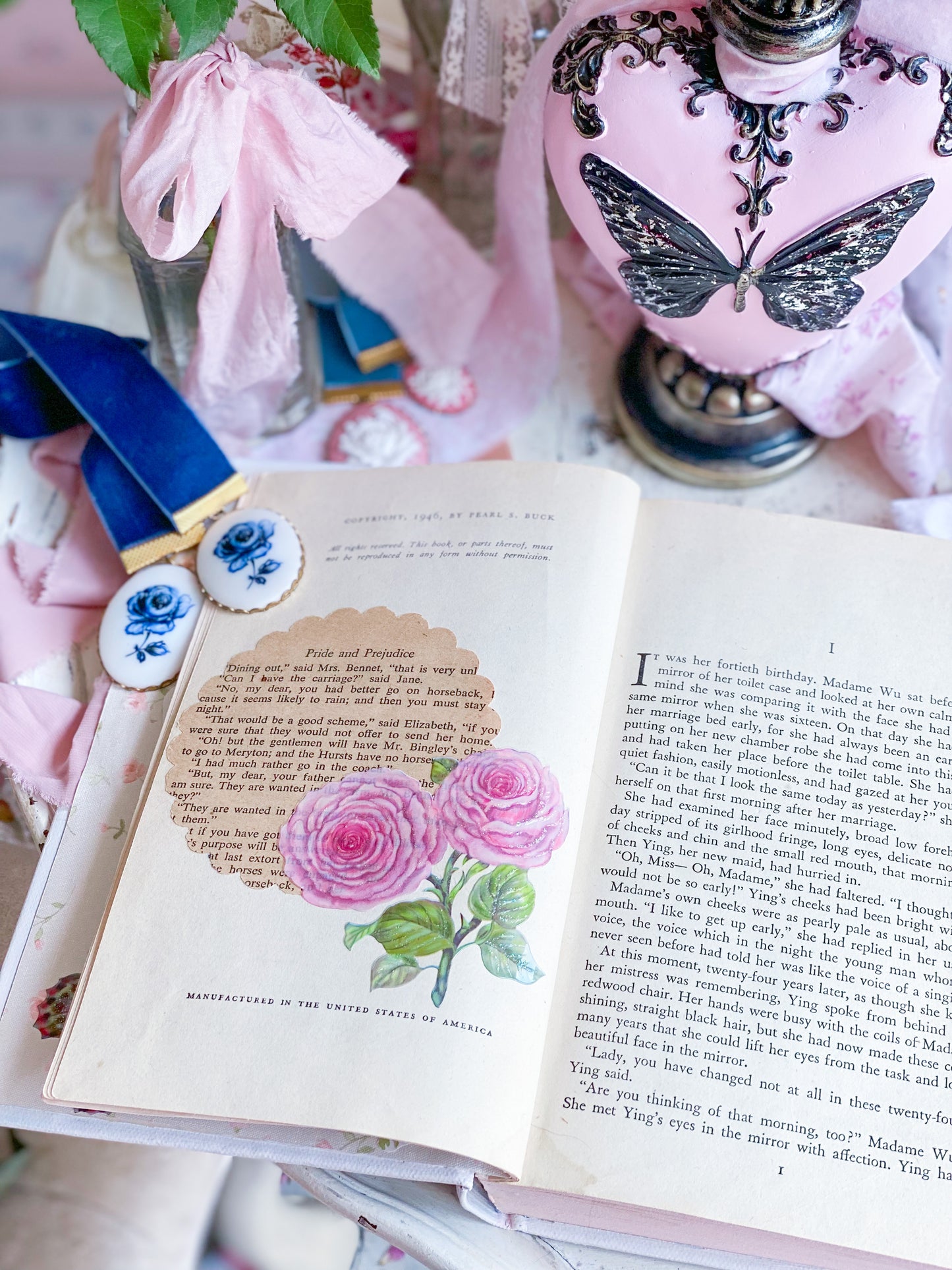 Libro de hechizos de amor pintado a mano a medida
