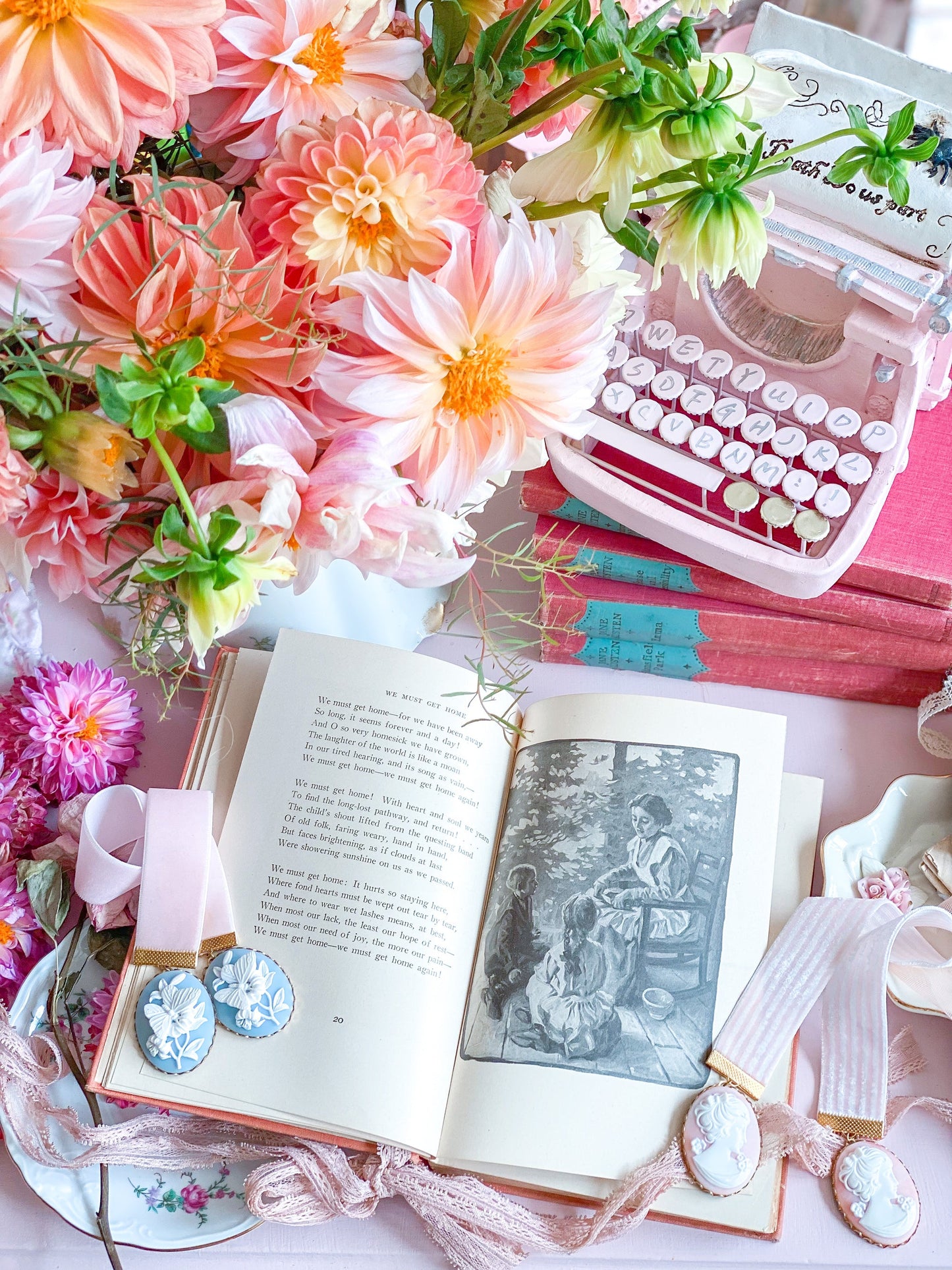 Blush Pink and Grey Autumn Romance 5 Book Barton Cottage Set