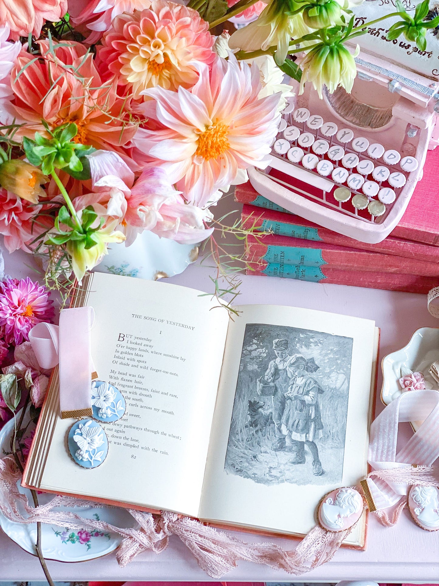 Blush Pink and Grey Autumn Romance 5 Book Barton Cottage Set