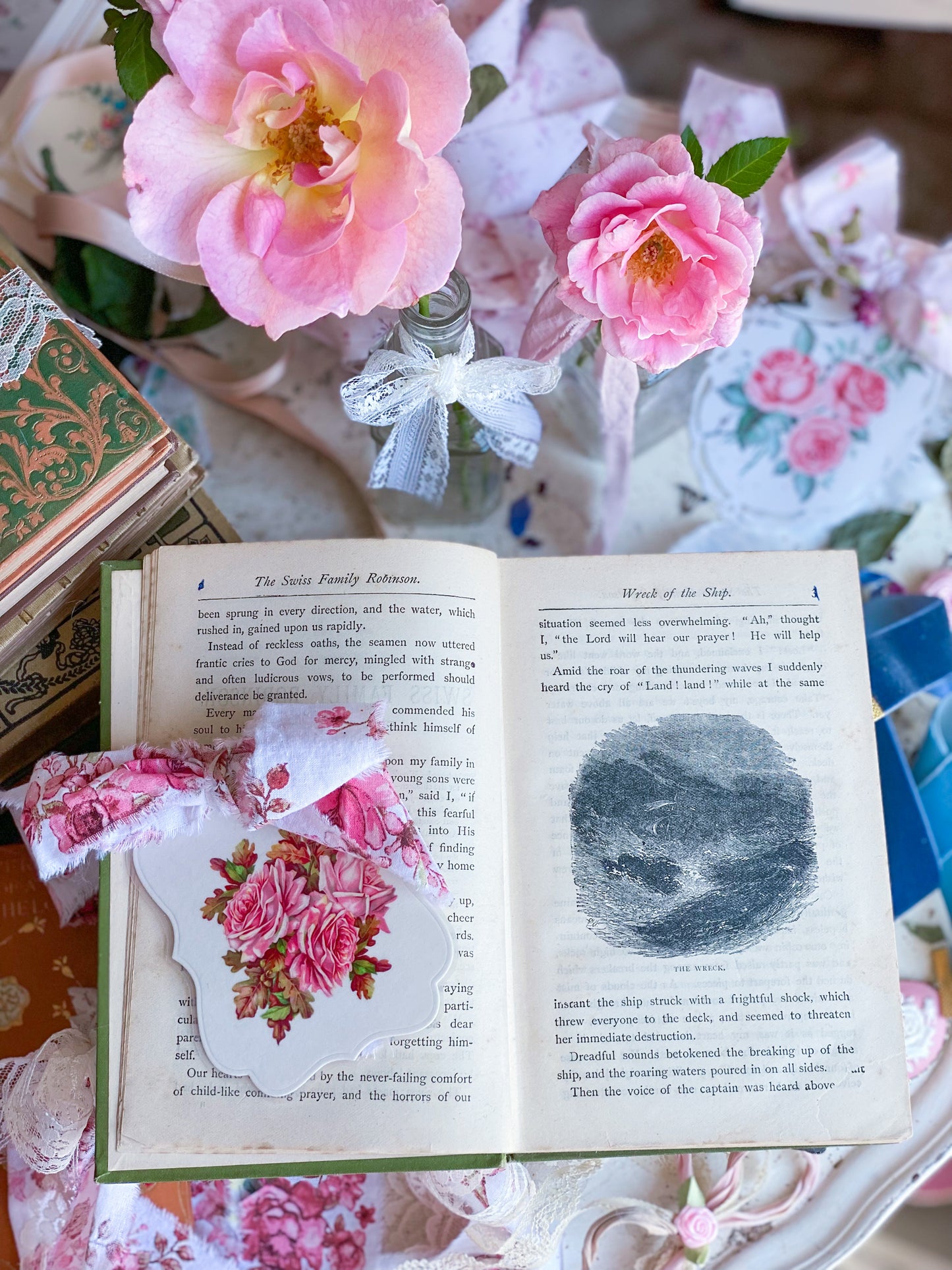 Harvest Romance 3 Book Chesnut, Green and Pumpkin Floral Barton Cottage Set
