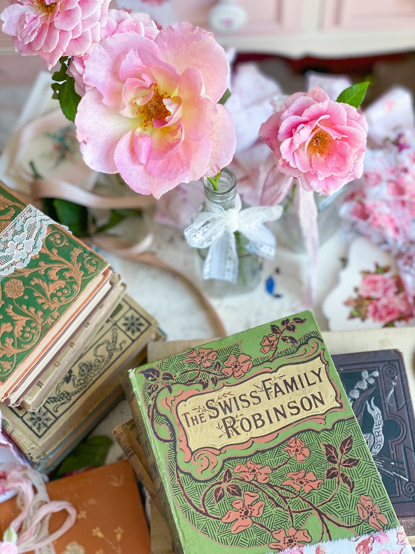Harvest Romance 3 Book Chesnut, Green and Pumpkin Floral Barton Cottage Set