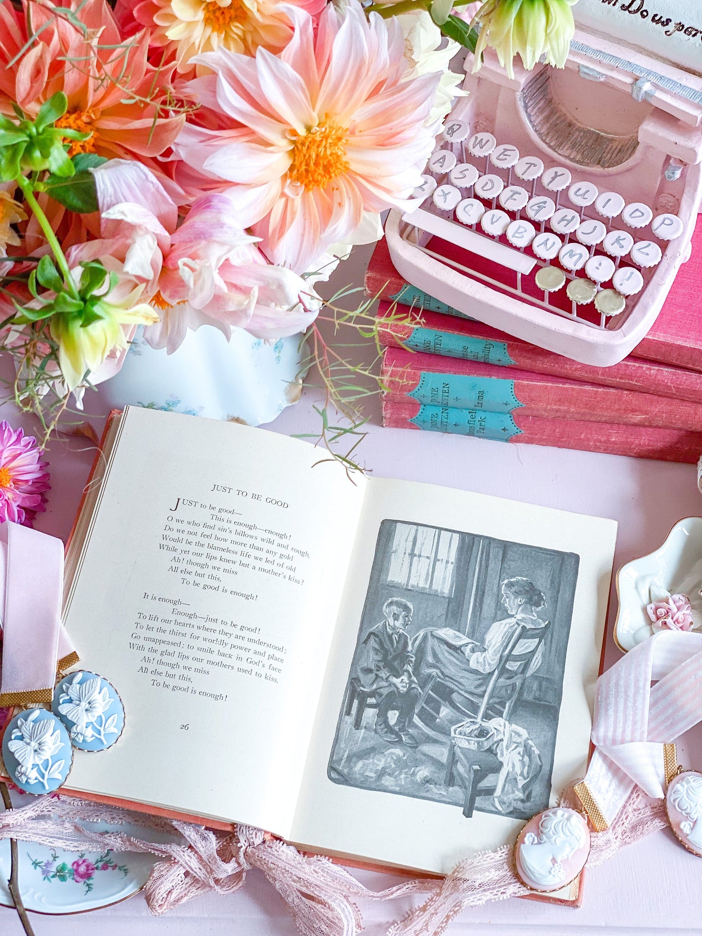 Blush Pink and Grey Autumn Romance 5 Book Barton Cottage Set