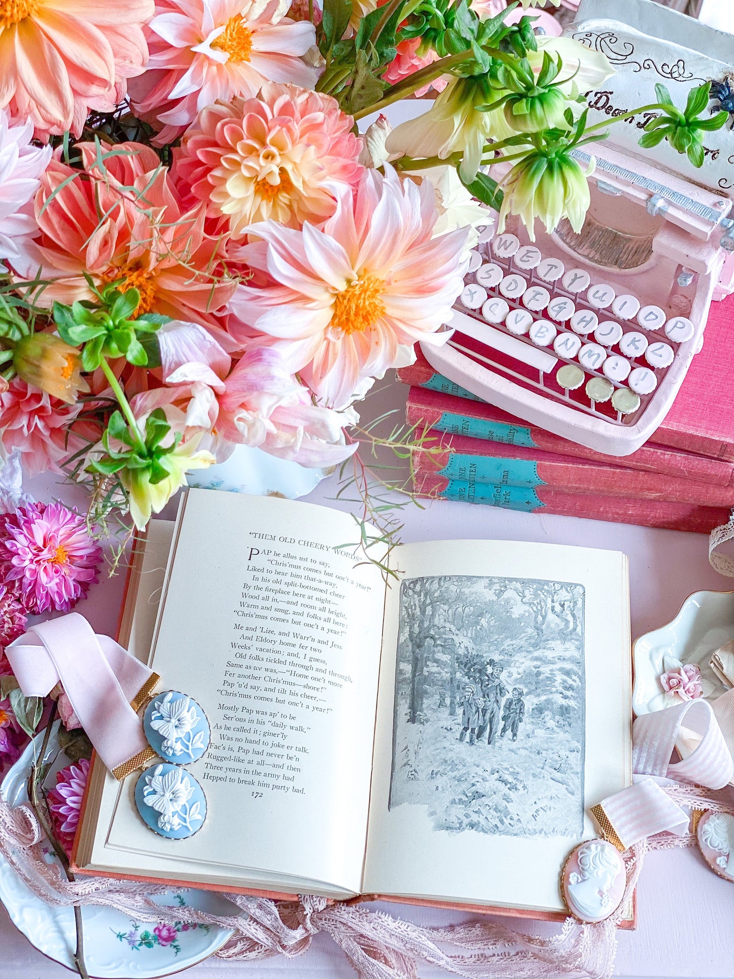 Blush Pink and Grey Autumn Romance 5 Book Barton Cottage Set