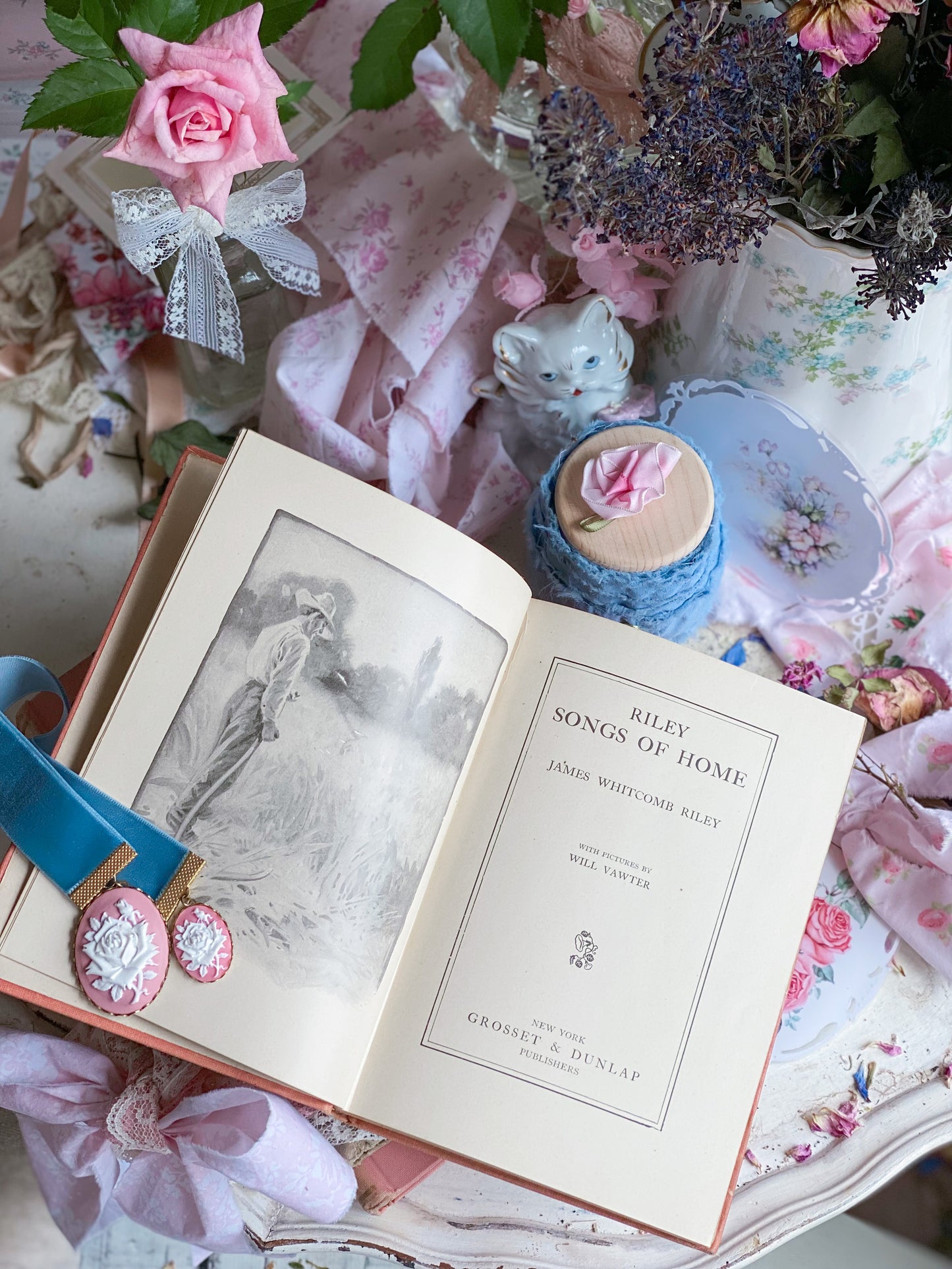 Blush Pink and Grey Autumn Romance 5 Book Barton Cottage Set