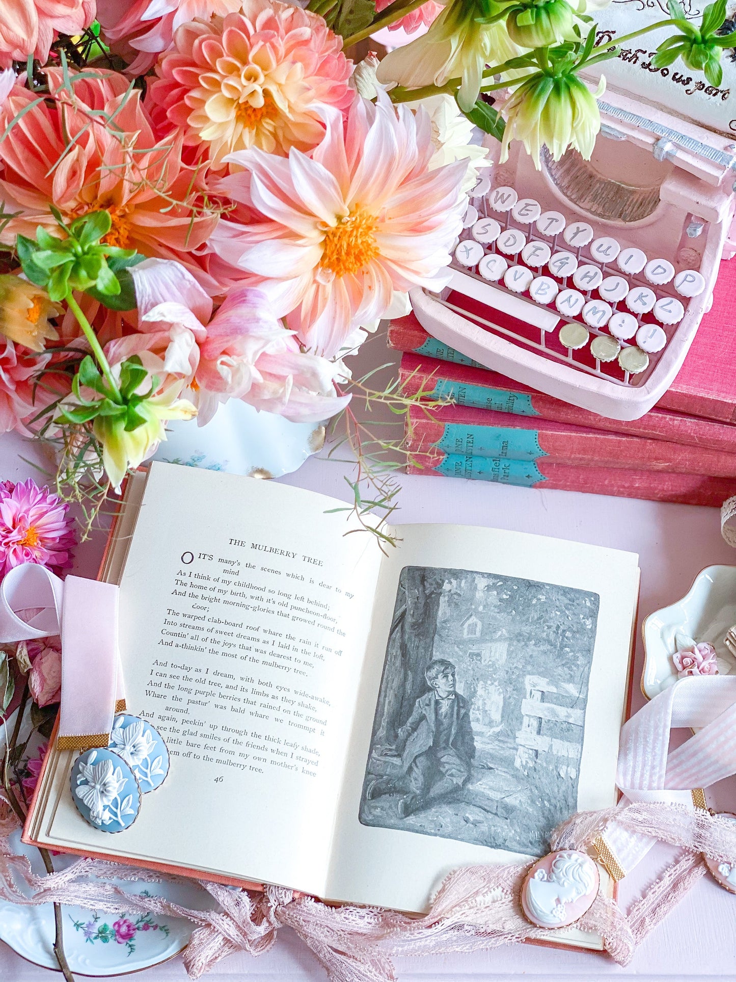 Blush Pink and Grey Autumn Romance 5 Book Barton Cottage Set