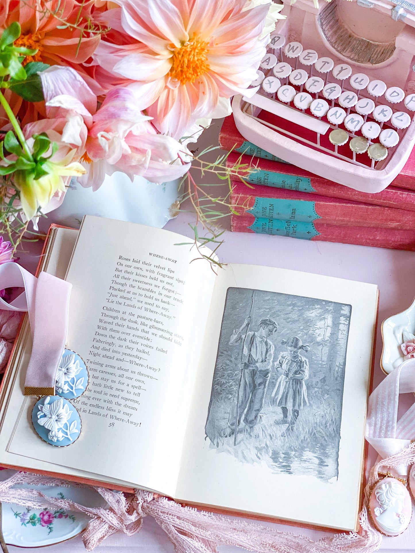 Blush Pink and Grey Autumn Romance 5 Book Barton Cottage Set