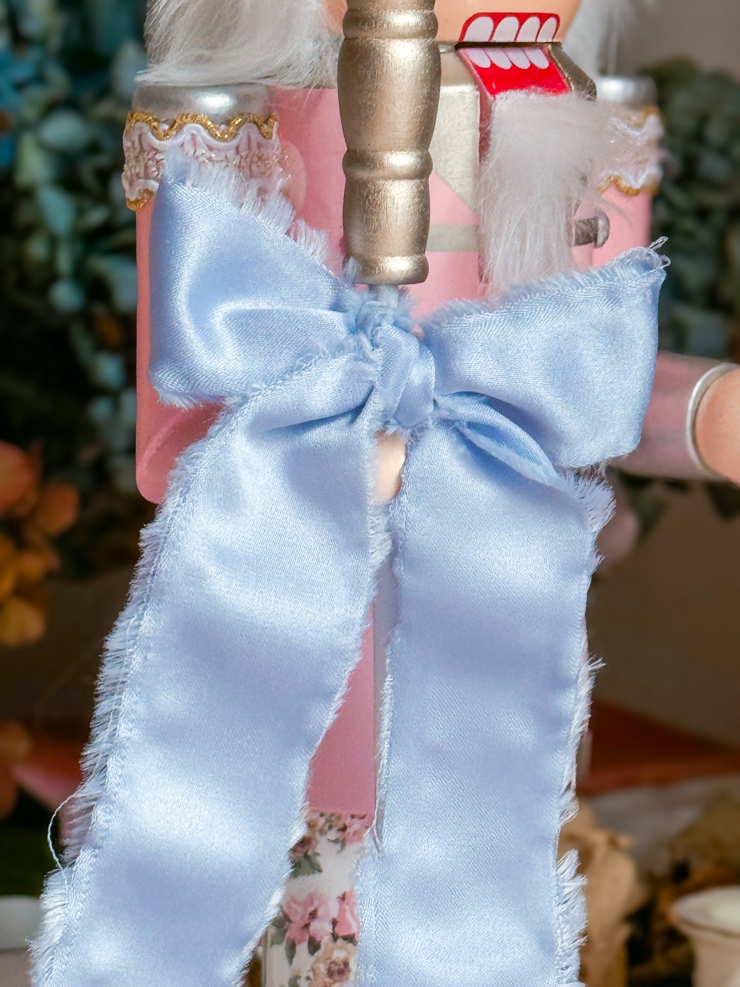 Bespoke Pink Nutcracker with Shabby Chic Floral Pants a la LoveShackFancy