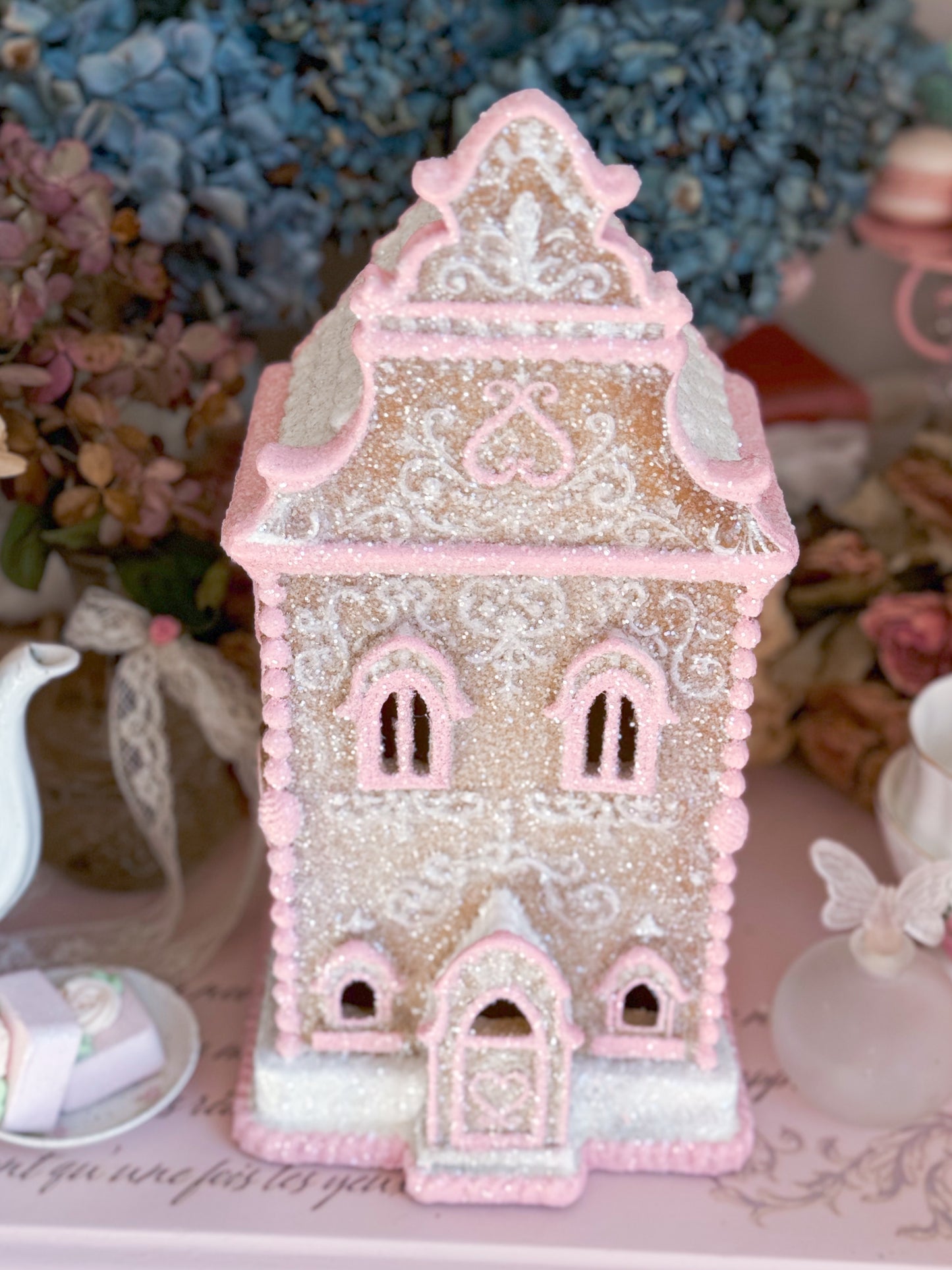 Bespoke Pink Icing Gingerbread House Bundle