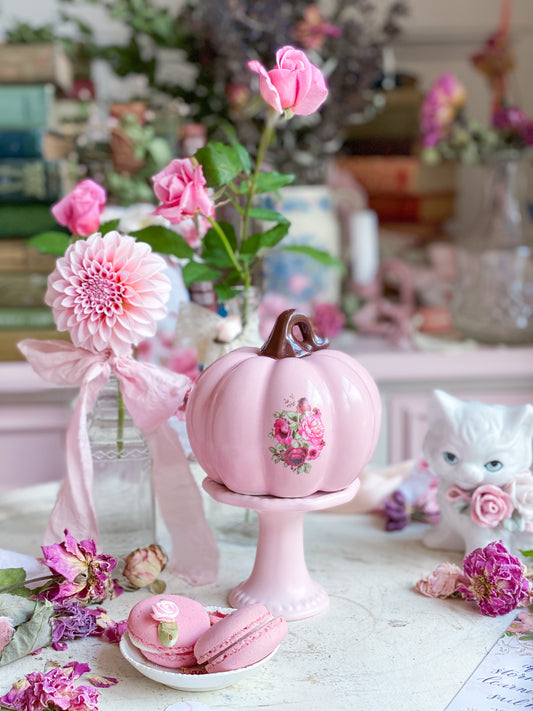 Maßgeschneiderter floraler Mini-Rosa-Kürbis