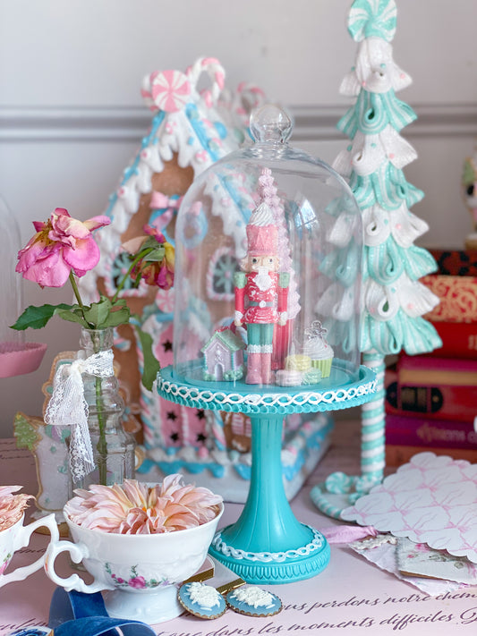 Pink and Teal Nutcracker Cloche