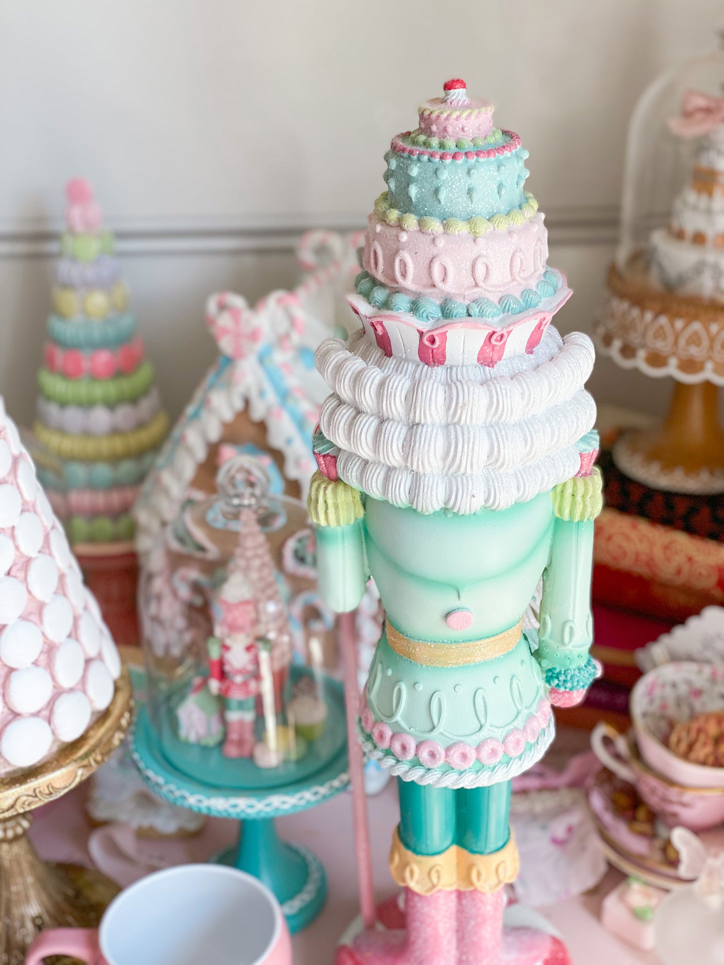 Multicolored Pastel Large Candy Land Nutcracker