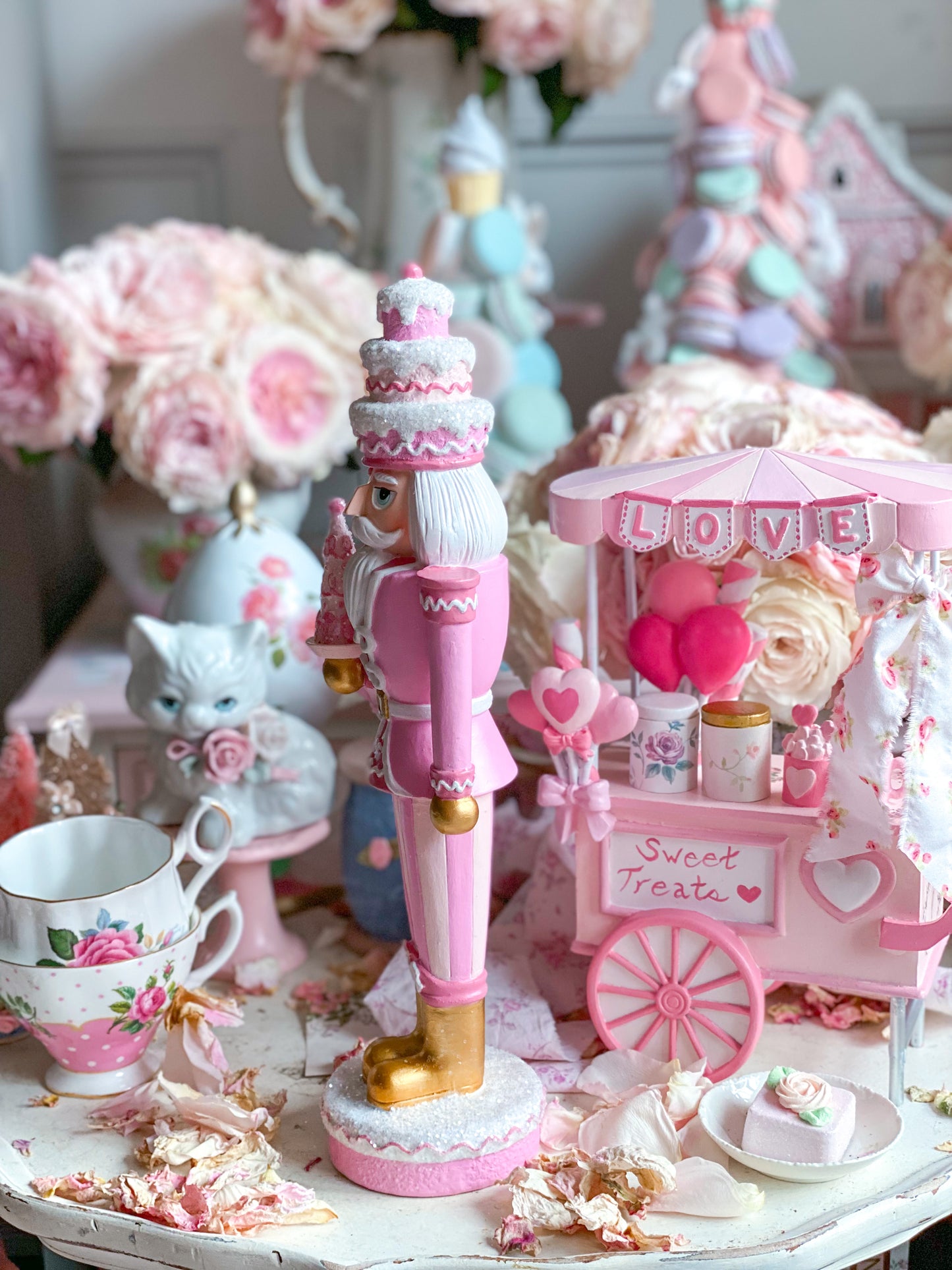 GLOW-UP COMMISSION: Bespoke Hand Painted Pink Sweet Shoppe Nutcracker