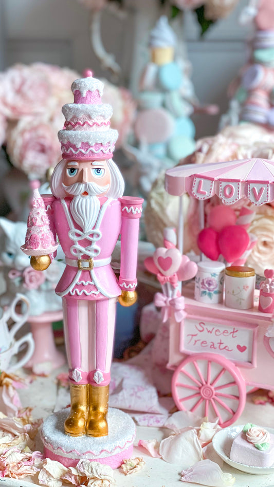 GLOW-UP COMMISSION: Bespoke Hand Painted Pink Sweet Shoppe Nutcracker