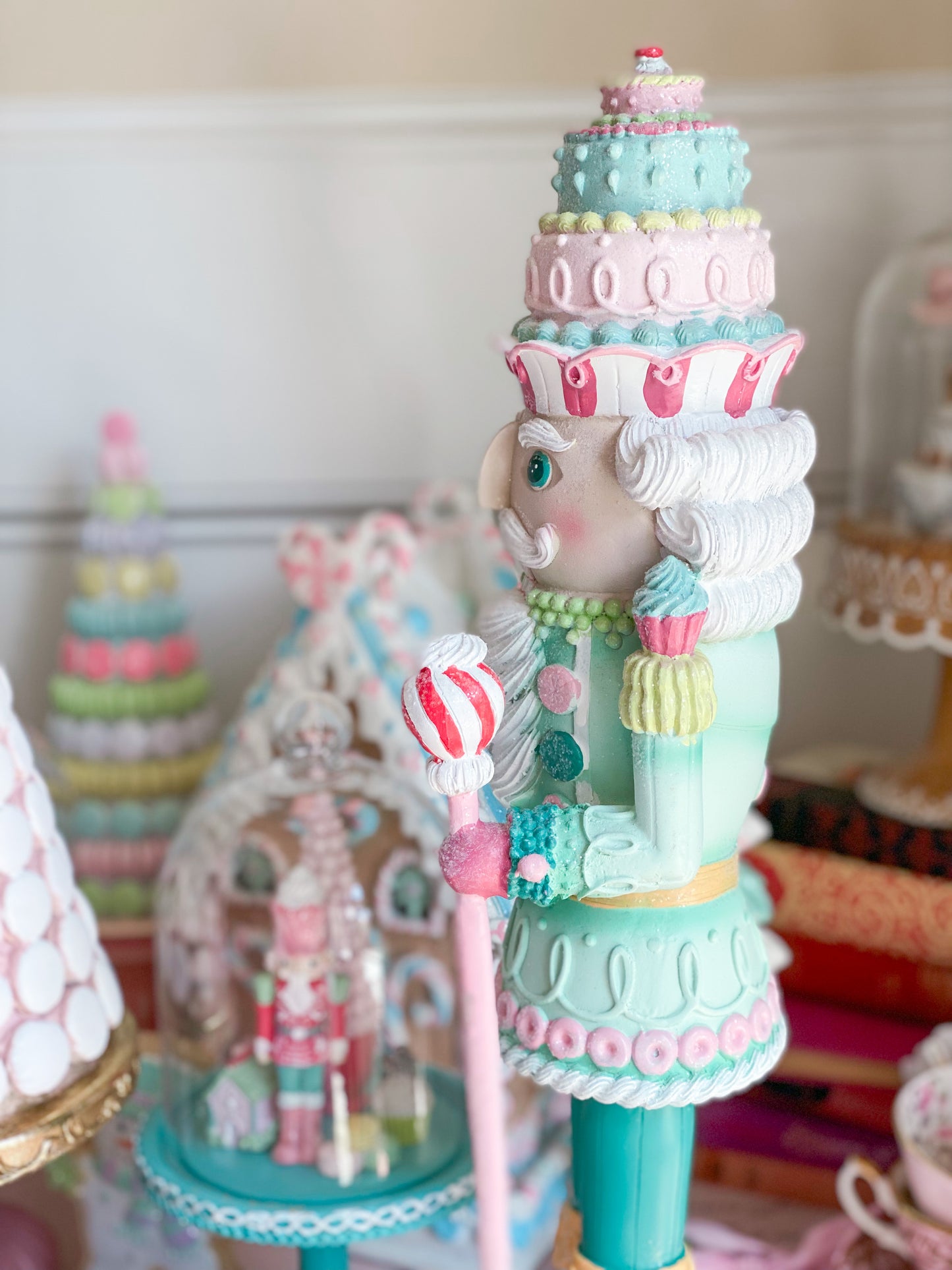 Multicolored Pastel Large Candy Land Nutcracker