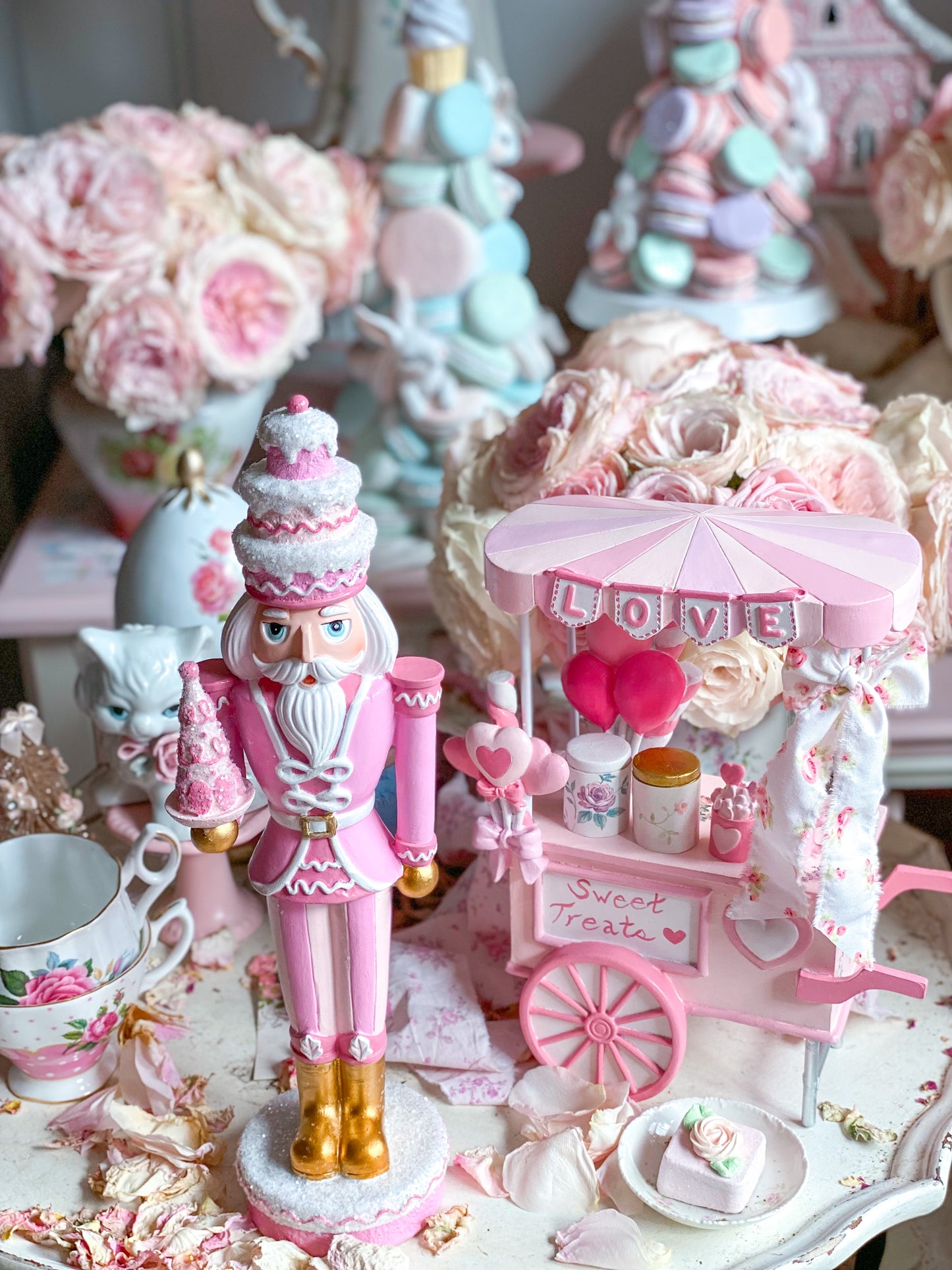 GLOW-UP COMMISSION: Bespoke Hand Painted Pink Sweet Shoppe Nutcracker