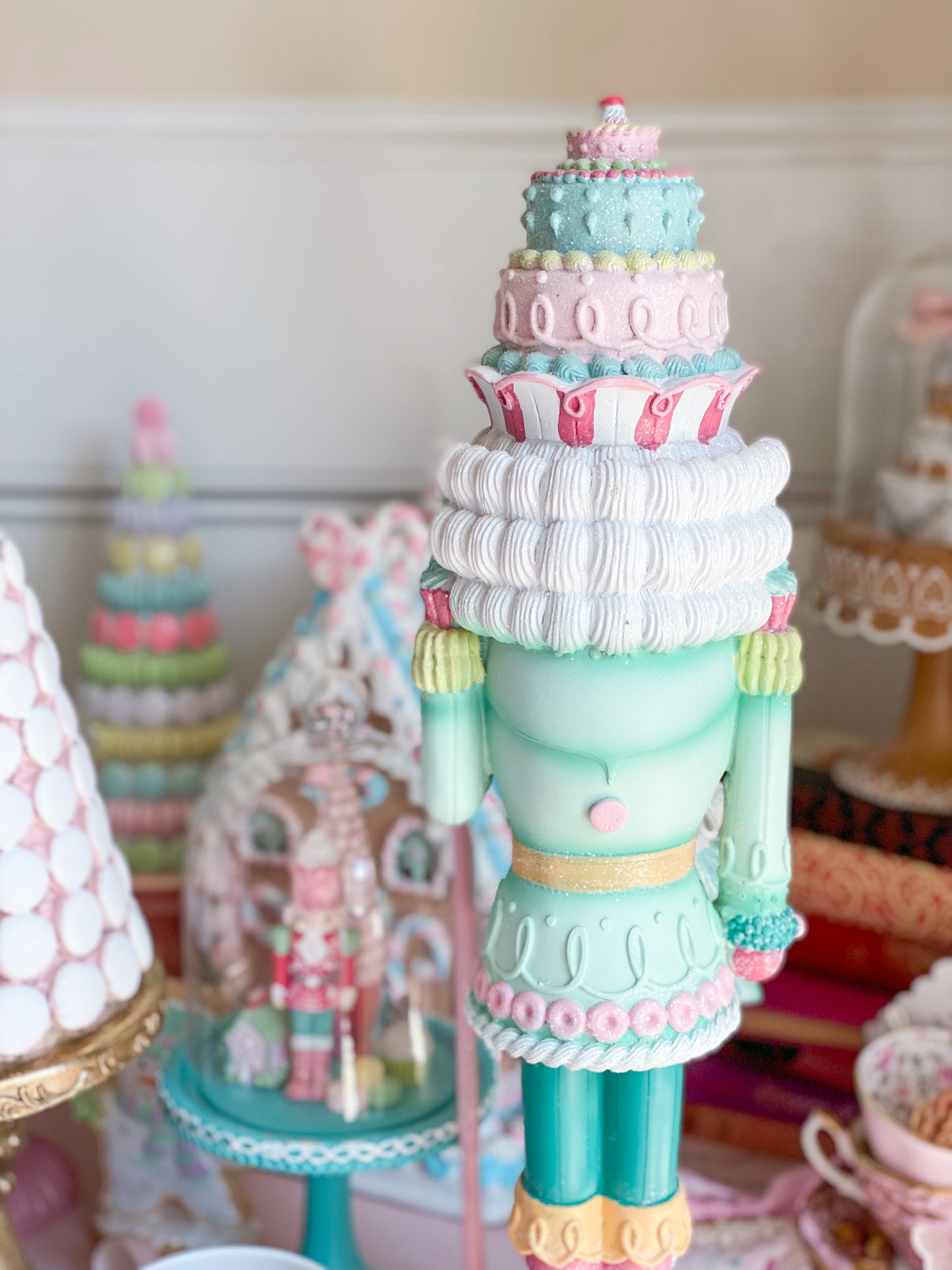 Multicolored Pastel Large Candy Land Nutcracker