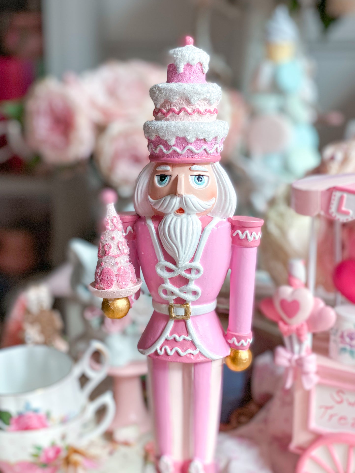 GLOW-UP COMMISSION: Bespoke Hand Painted Pink Sweet Shoppe Nutcracker