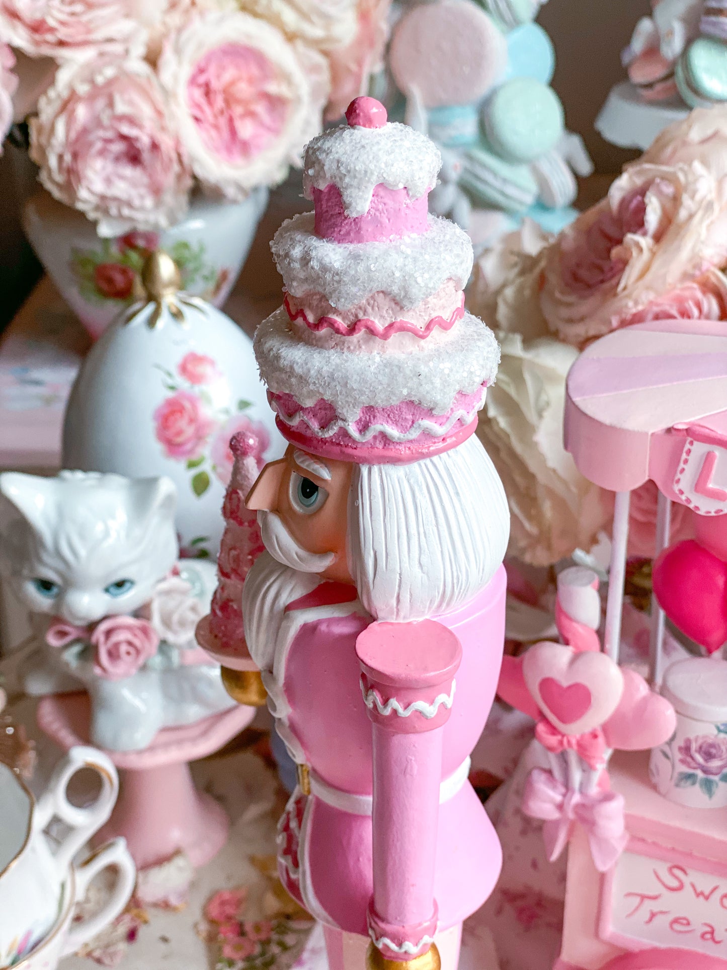 GLOW-UP COMMISSION: Bespoke Hand Painted Pink Sweet Shoppe Nutcracker