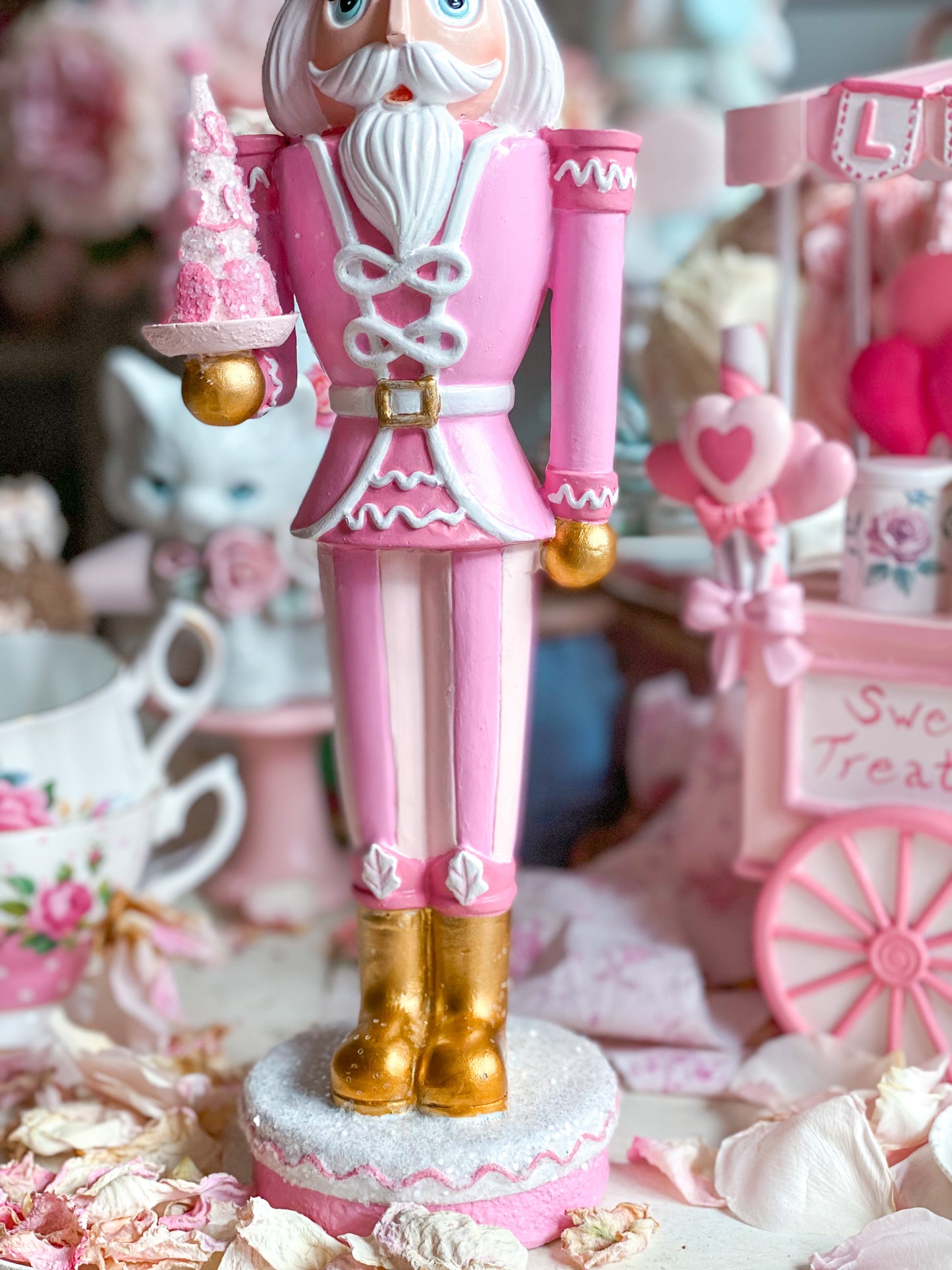 GLOW-UP COMMISSION: Bespoke Hand Painted Pink Sweet Shoppe Nutcracker