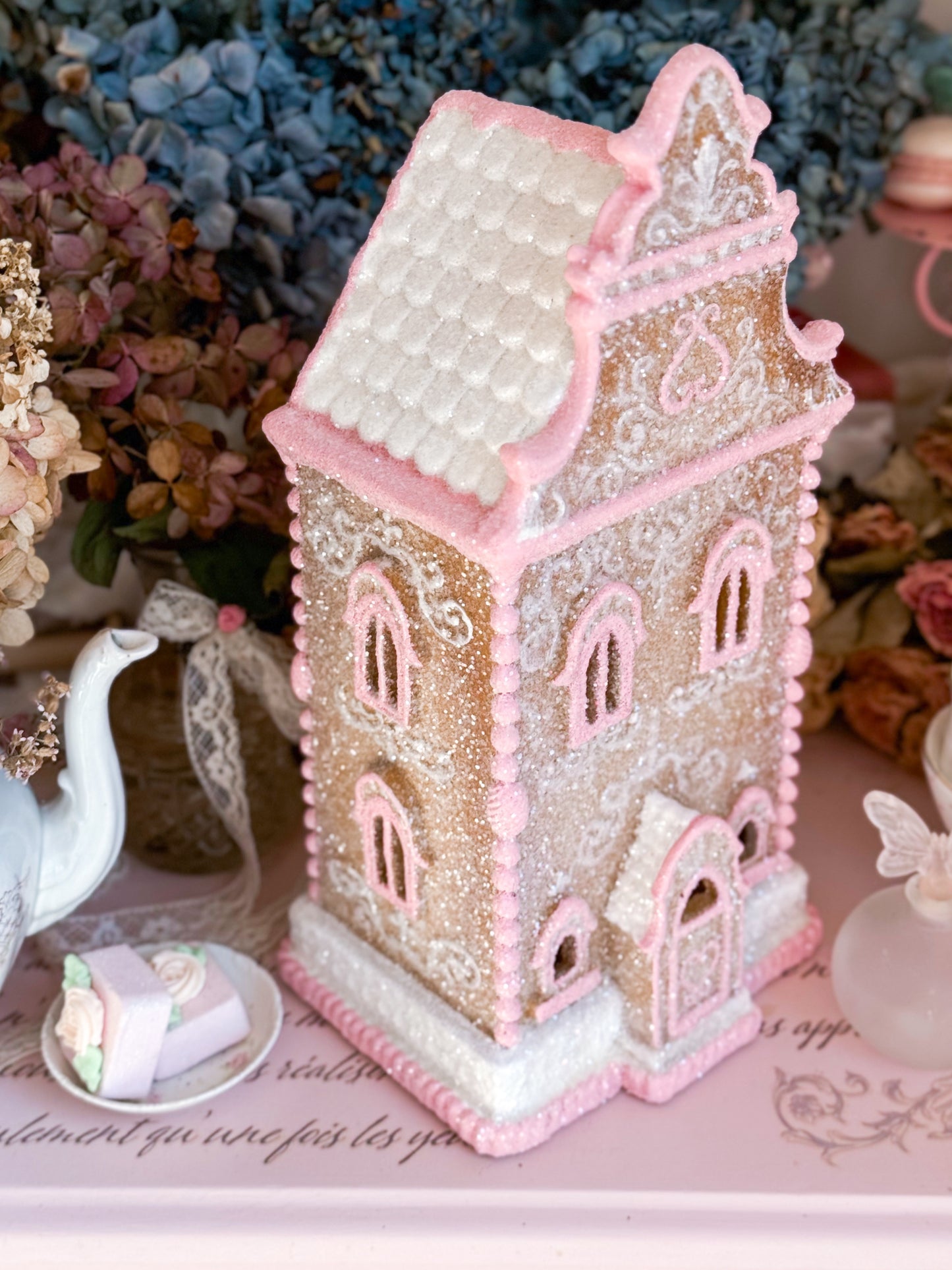 Bespoke Pink Icing Gingerbread House Bundle