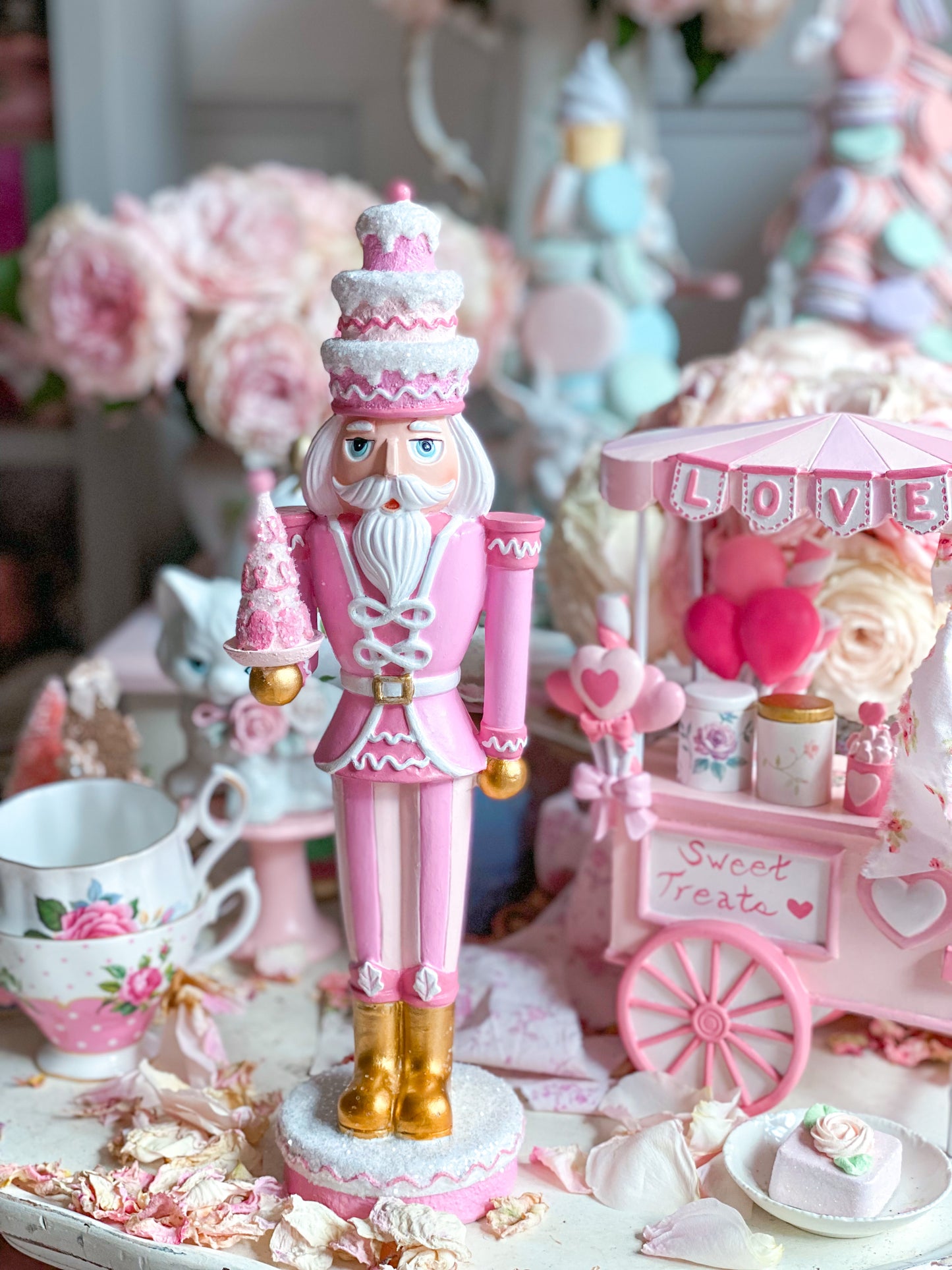 GLOW-UP COMMISSION: Bespoke Hand Painted Pink Sweet Shoppe Nutcracker