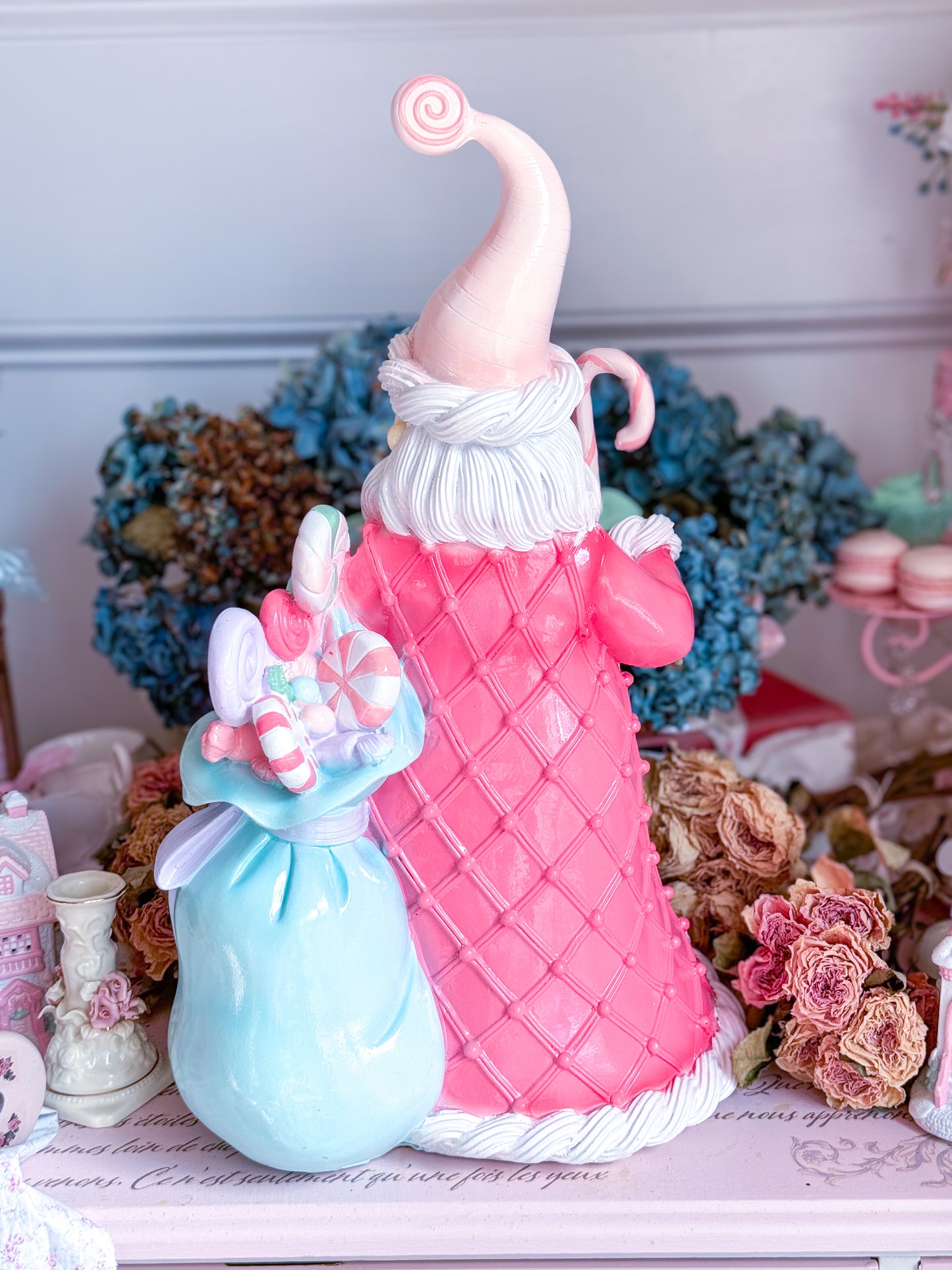 Pastel Pink, Blue, & Purple Large Candy Land Santa