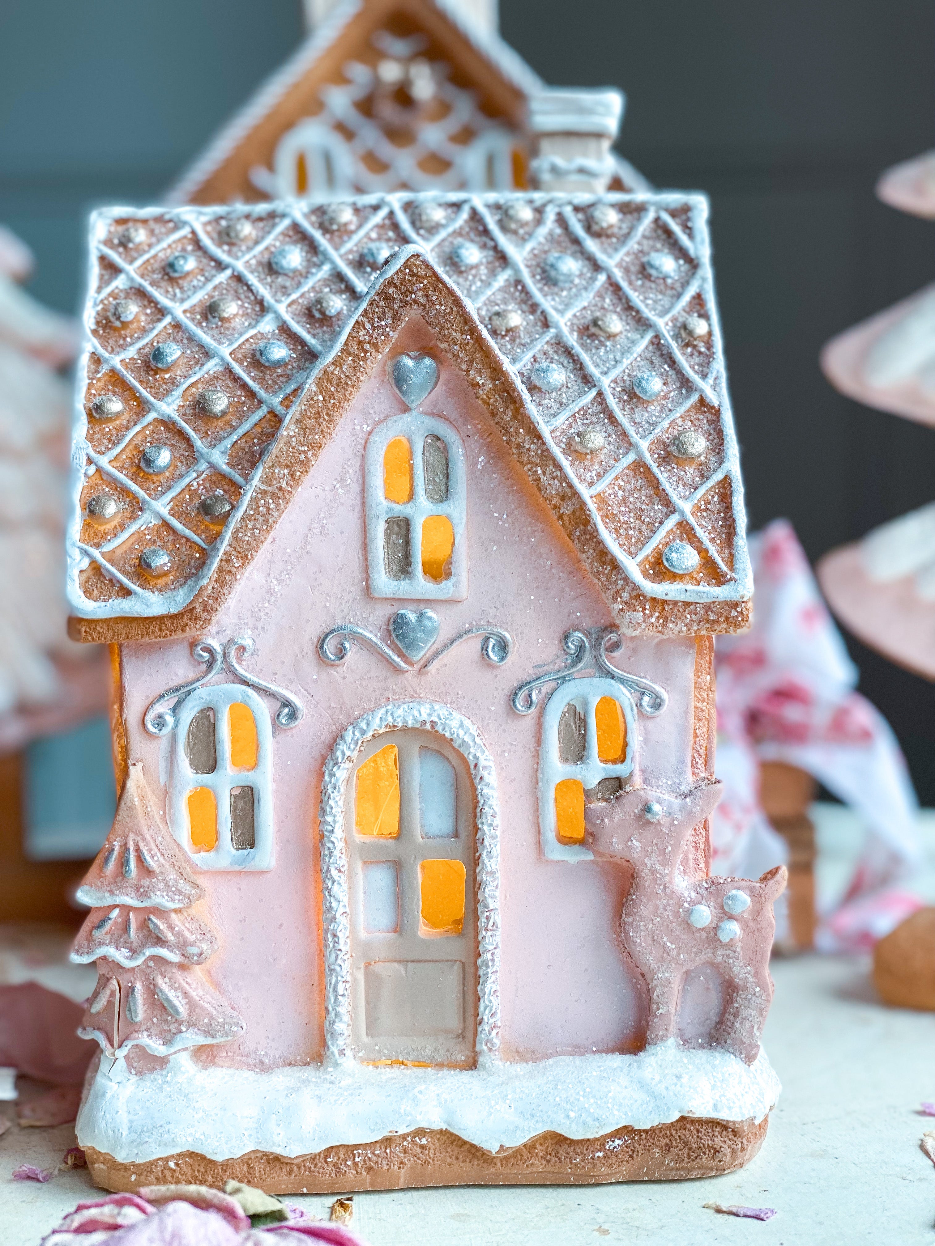 Pastel top pink gingerbread house bundle