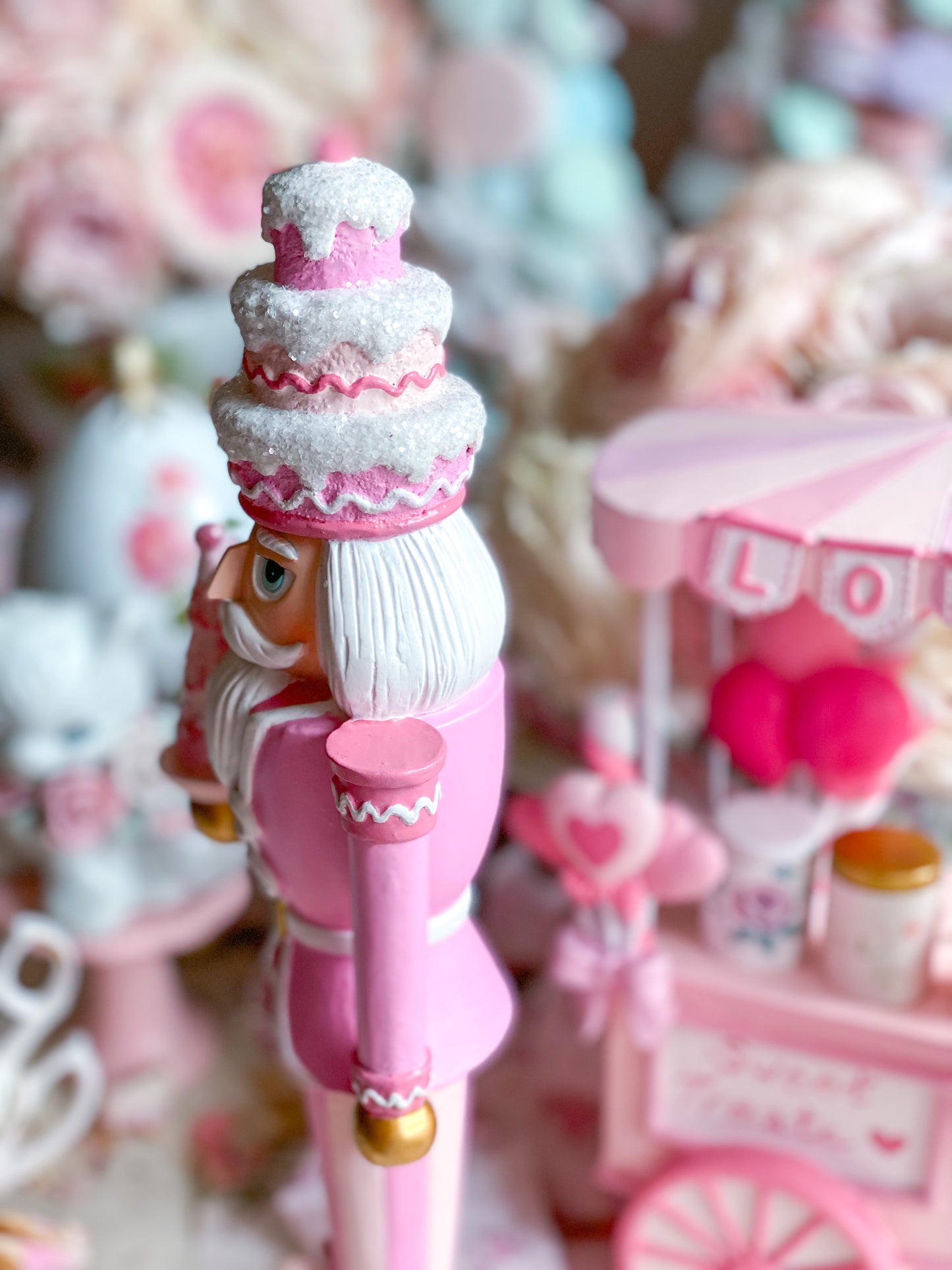 GLOW-UP COMMISSION: Bespoke Hand Painted Pink Sweet Shoppe Nutcracker