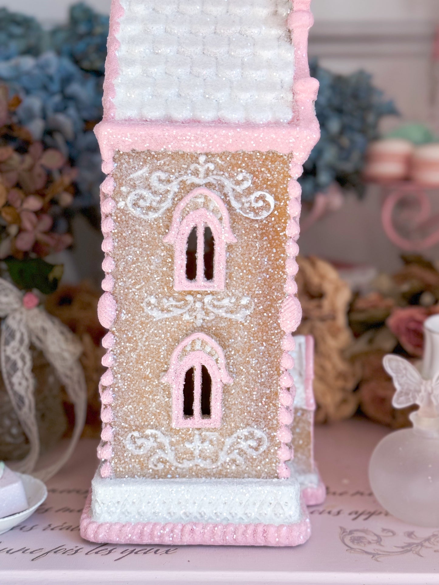 Bespoke Pink Icing Gingerbread House Bundle