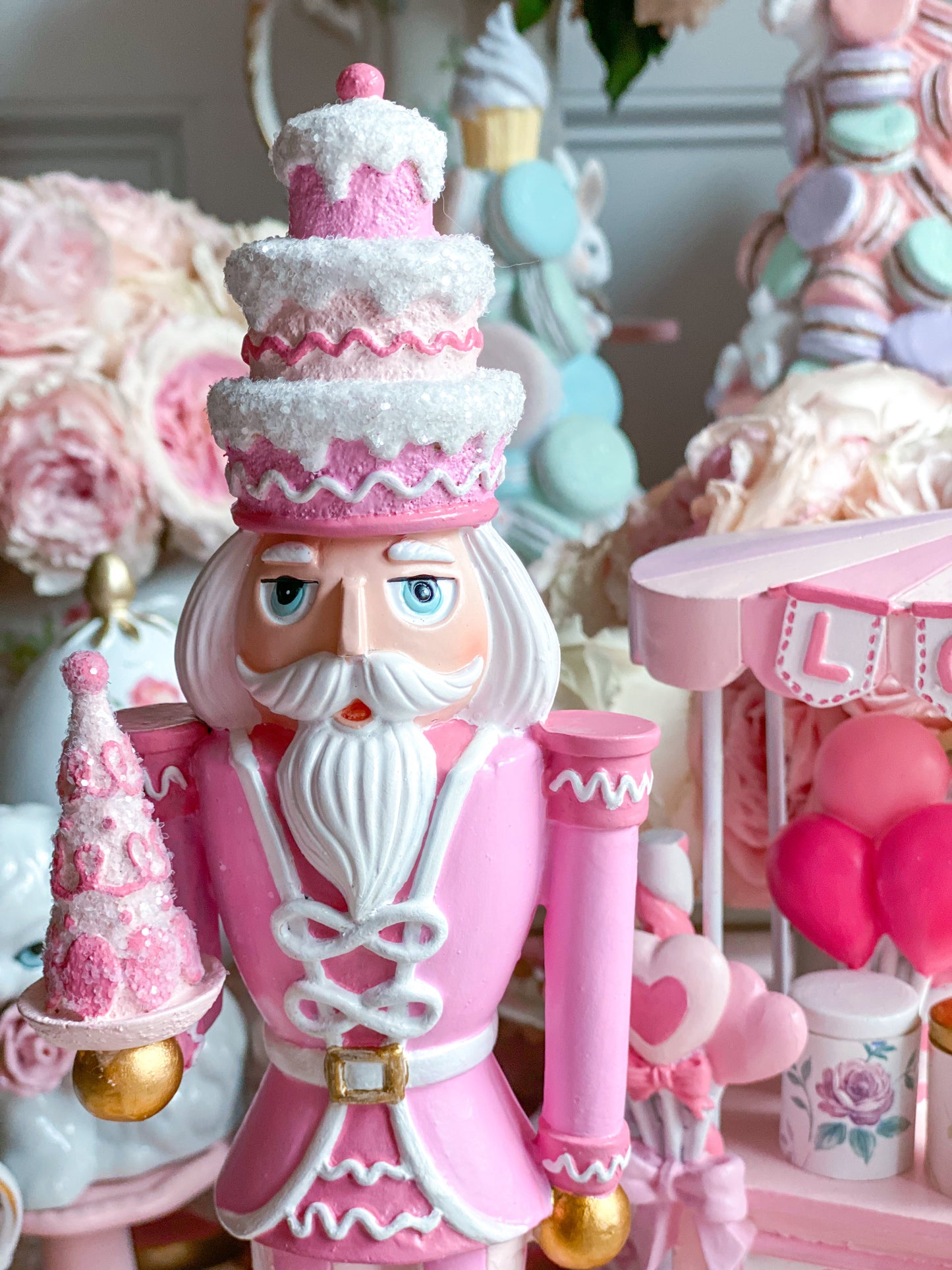 GLOW-UP COMMISSION: Bespoke Hand Painted Pink Sweet Shoppe Nutcracker