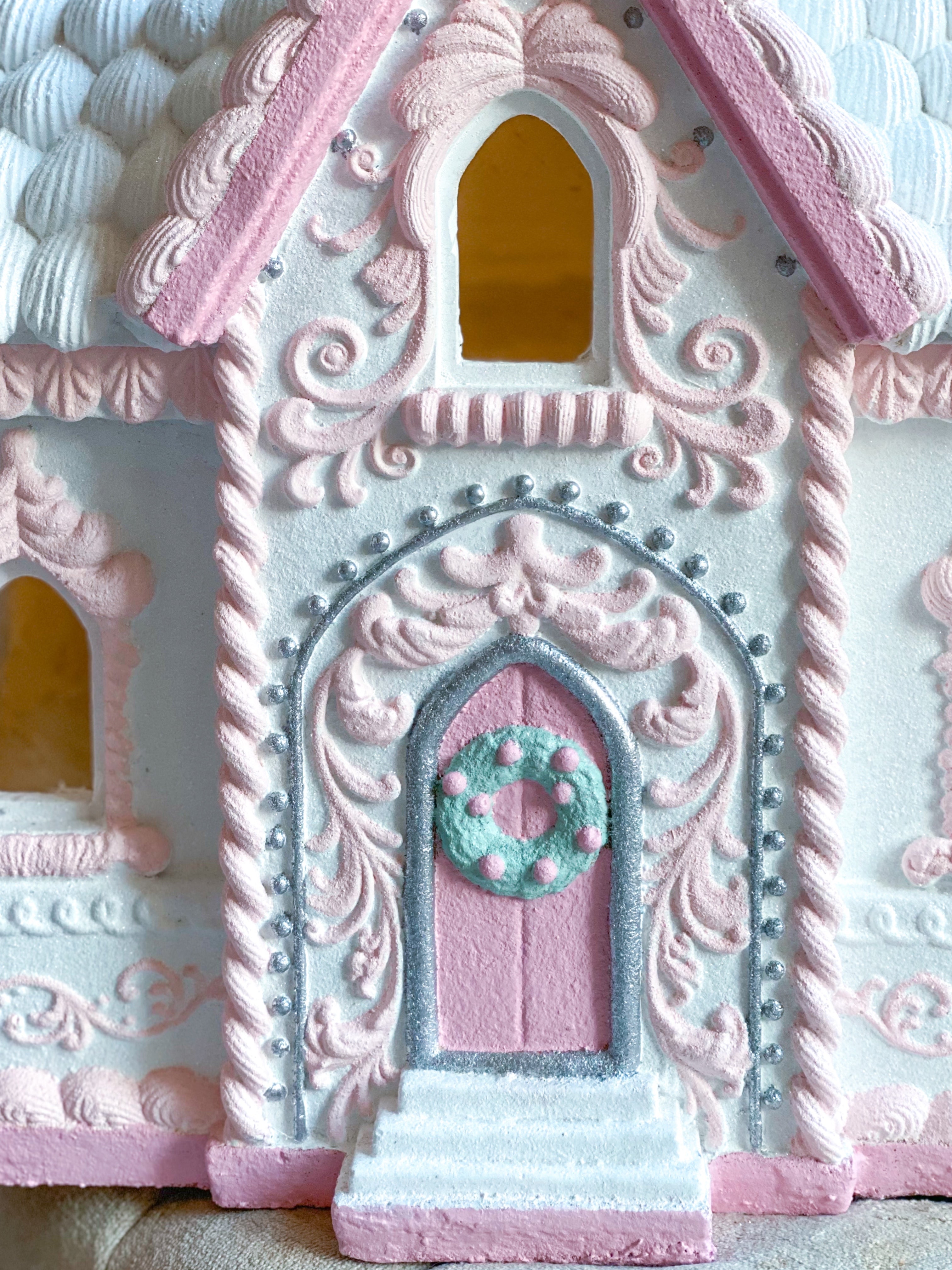 GingerBread pastel pink shops House Light-up