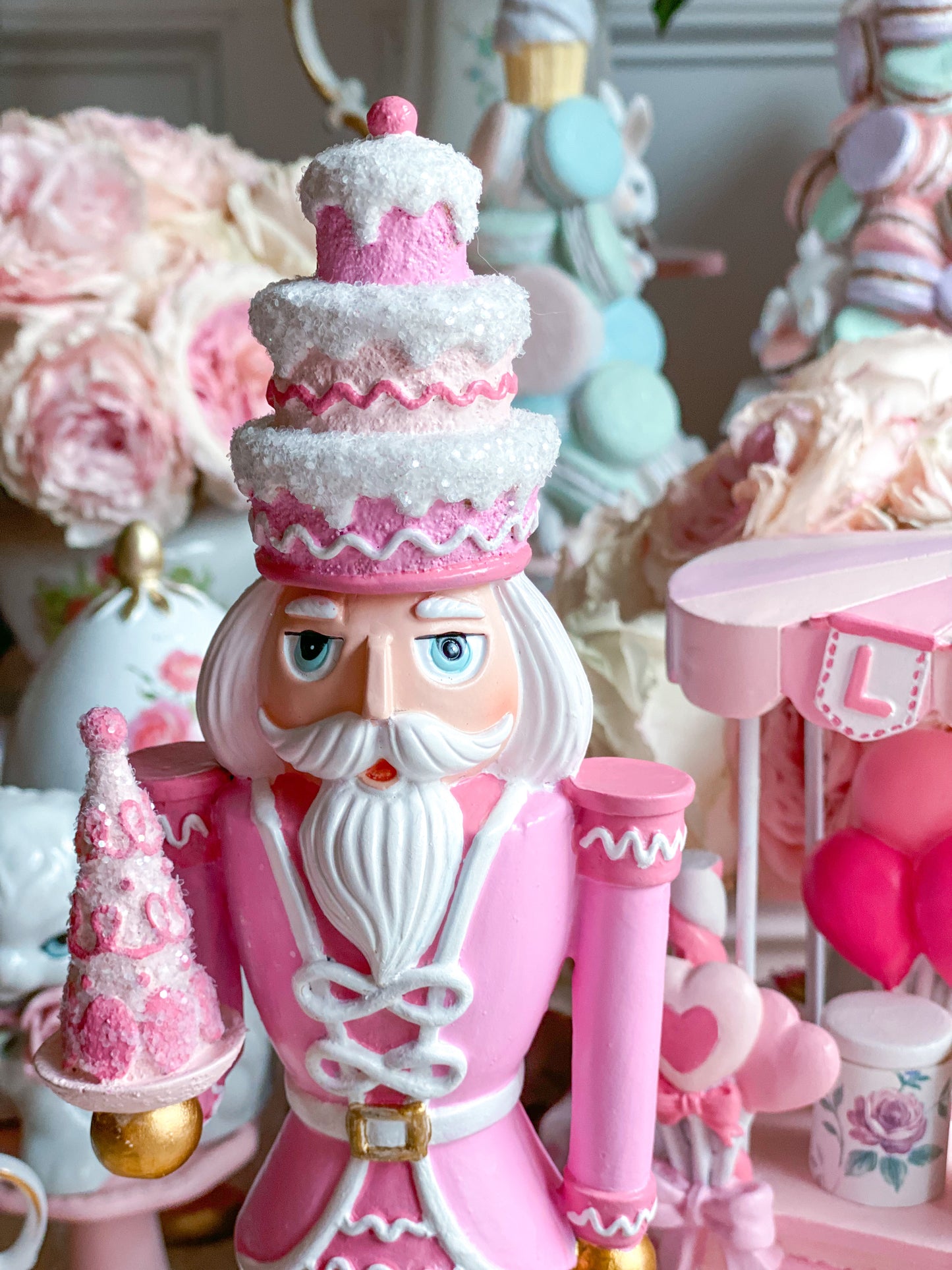 GLOW-UP COMMISSION: Bespoke Hand Painted Pink Sweet Shoppe Nutcracker