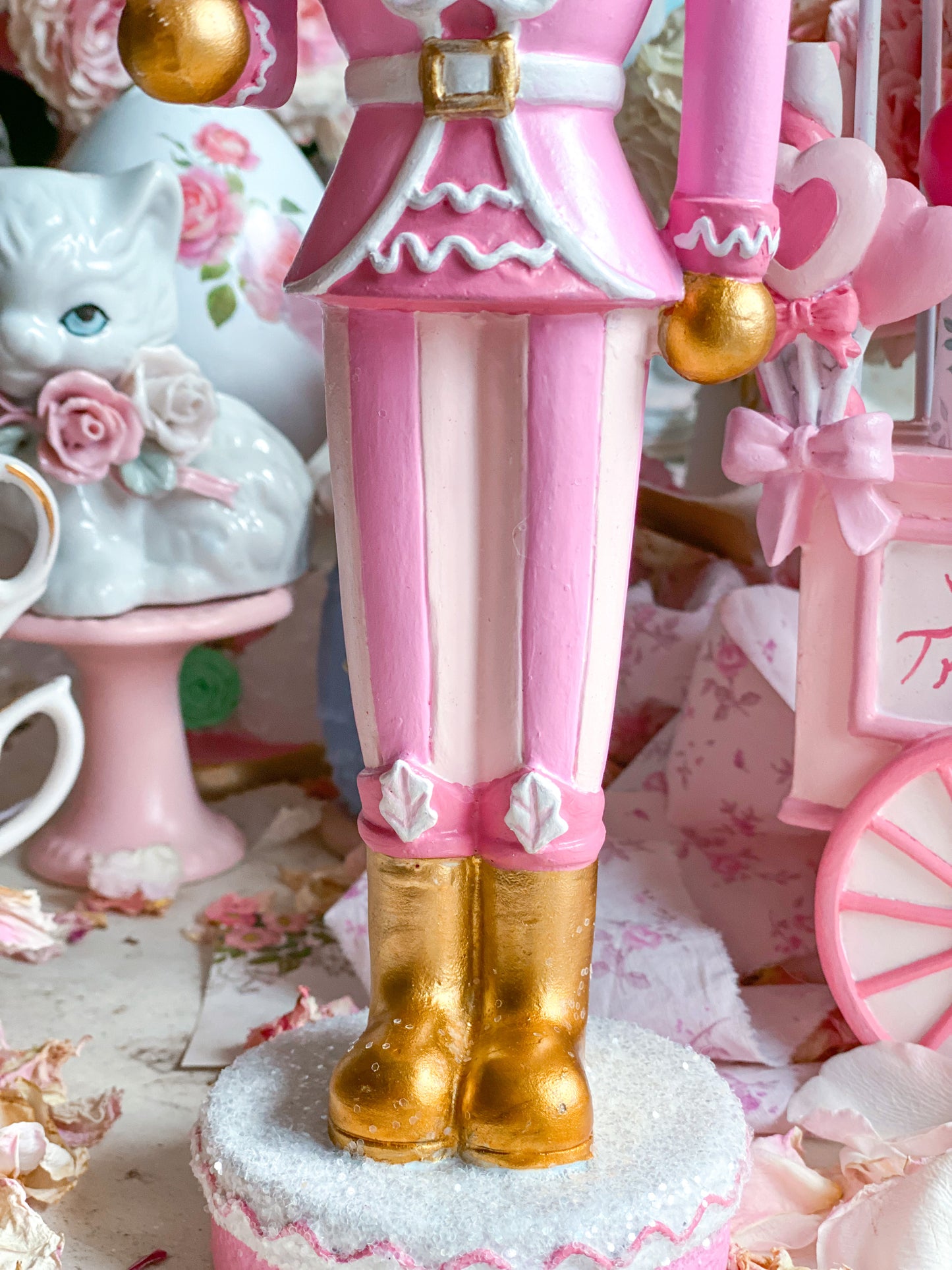 GLOW-UP COMMISSION: Bespoke Hand Painted Pink Sweet Shoppe Nutcracker