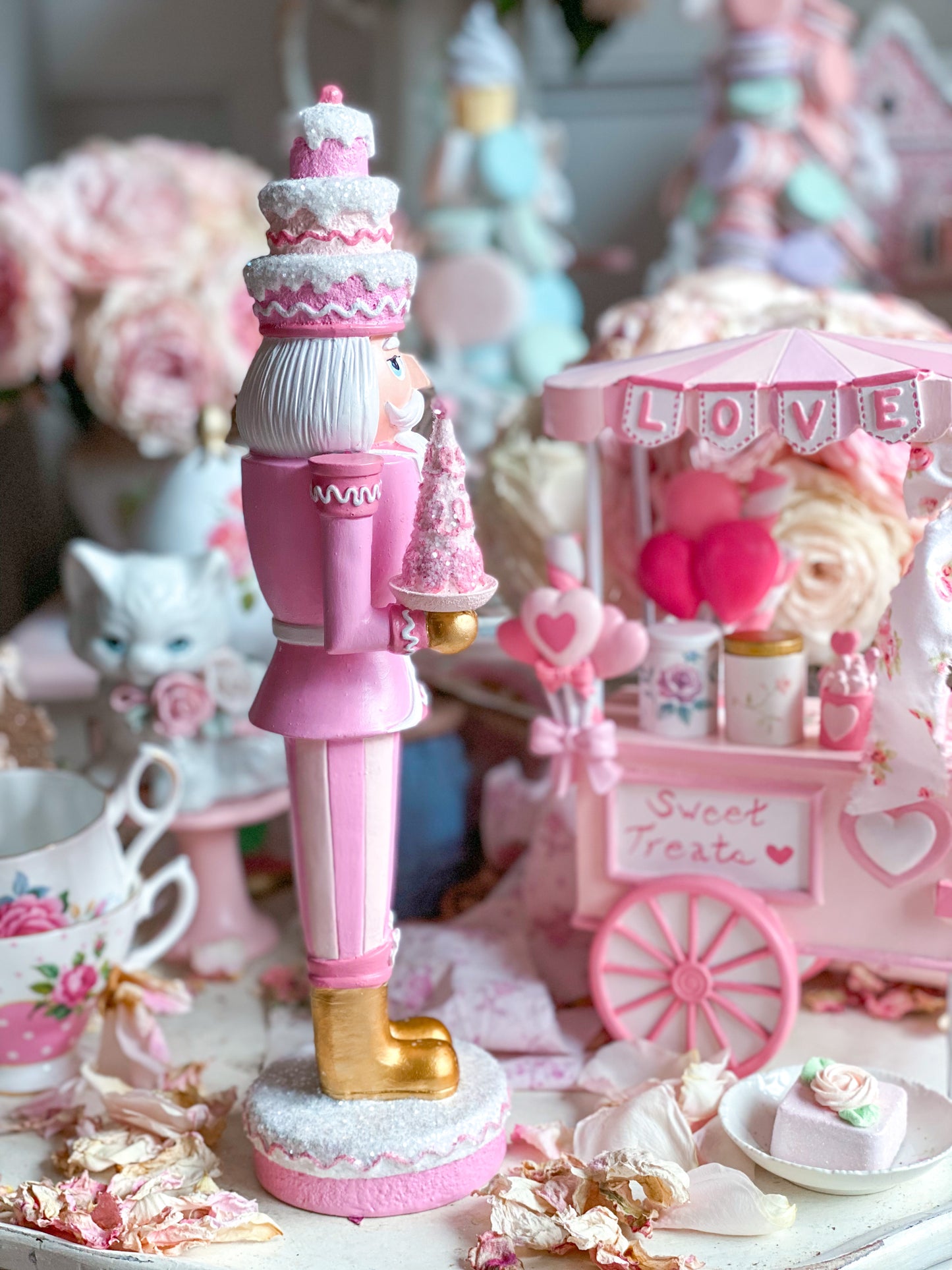 GLOW-UP COMMISSION: Bespoke Hand Painted Pink Sweet Shoppe Nutcracker