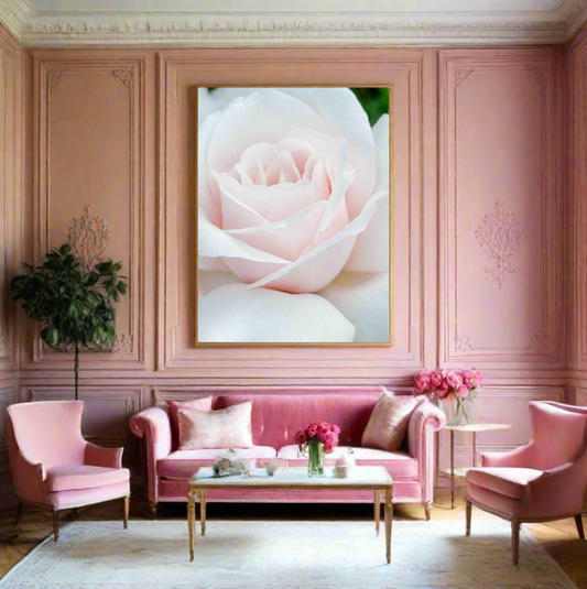 Blush Pink Hybrid Tea Rose Print