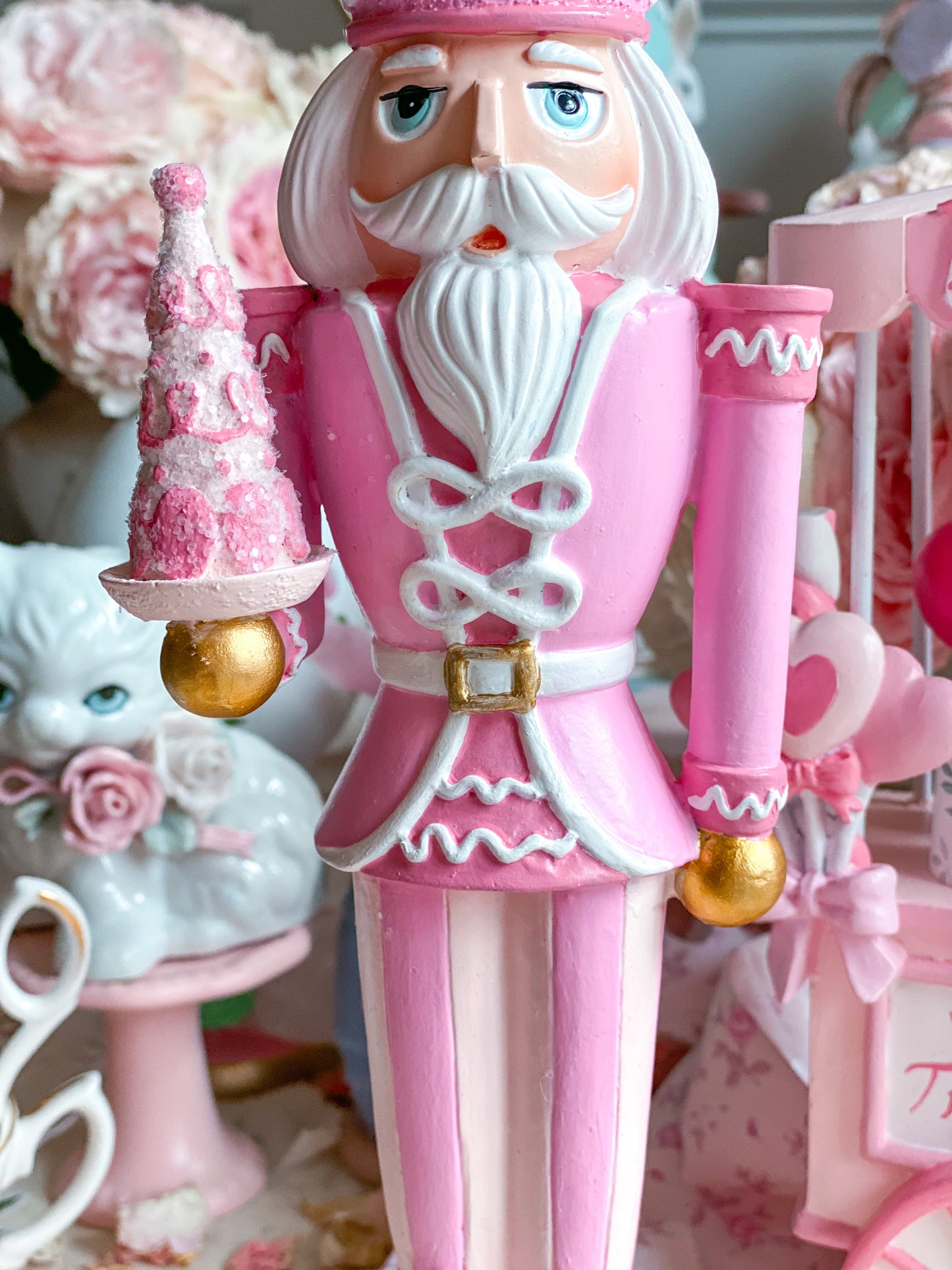 GLOW-UP COMMISSION: Bespoke Hand Painted Pink Sweet Shoppe Nutcracker