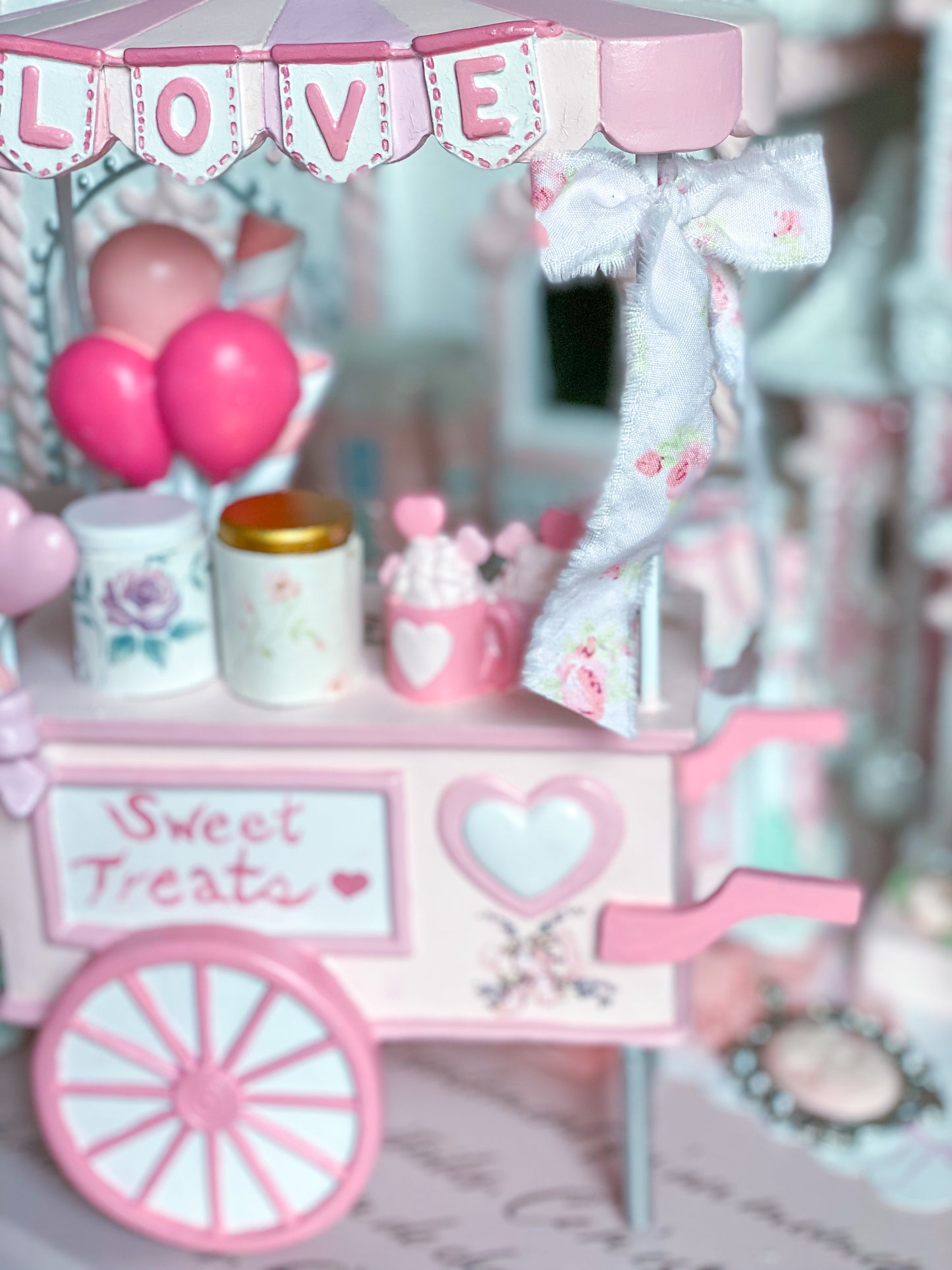 Bespoke Pastel Pink Valentine’s Day Cart Glow-Up Commission