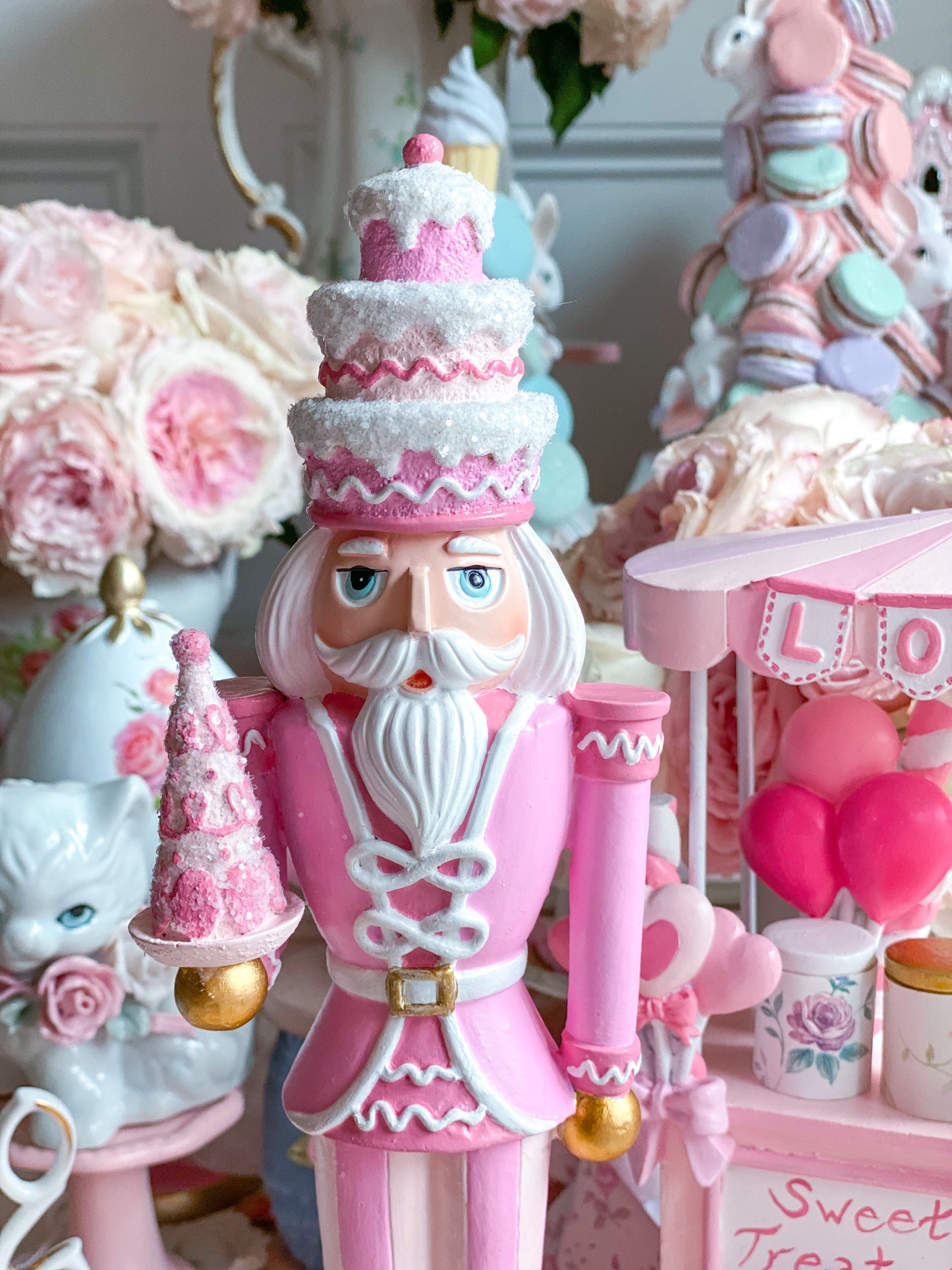 GLOW-UP COMMISSION: Bespoke Hand Painted Pink Sweet Shoppe Nutcracker