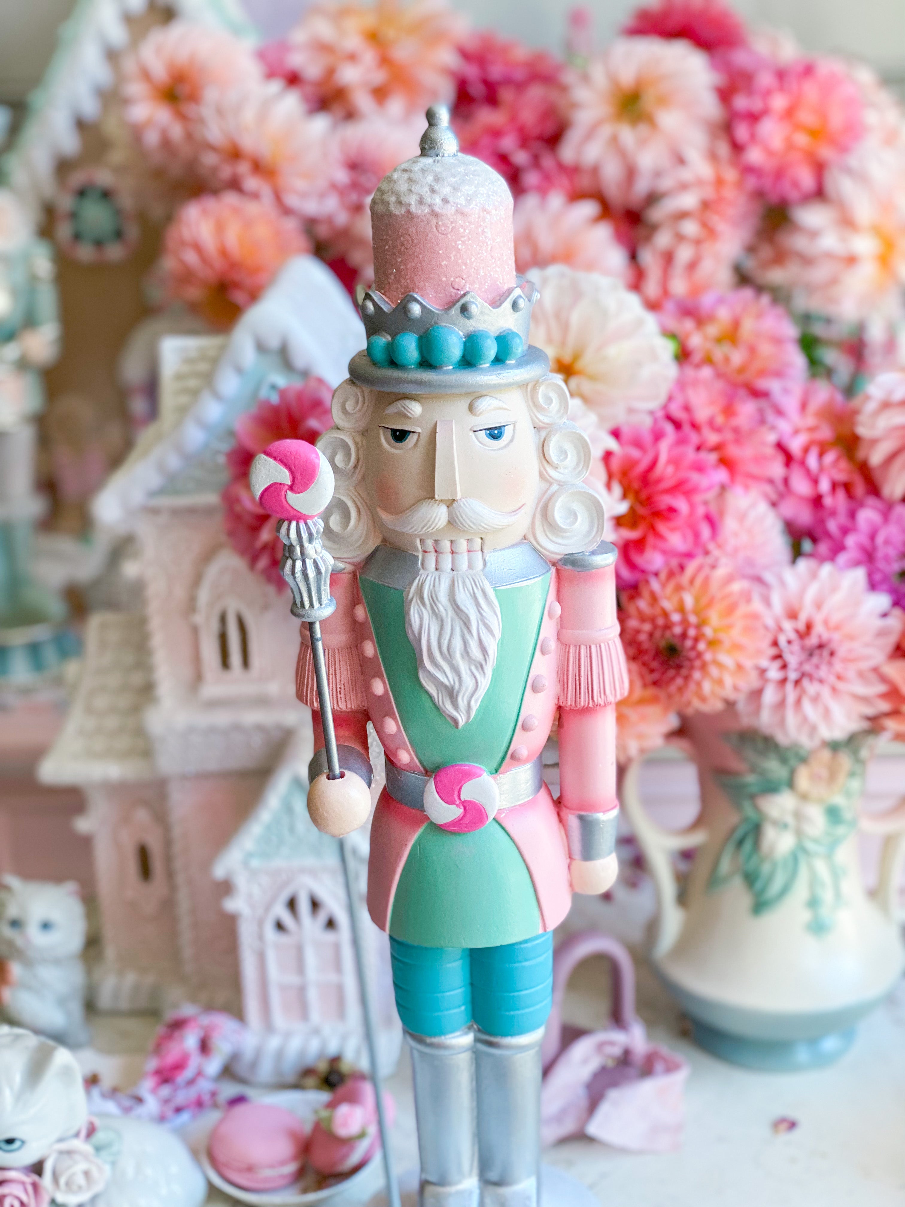 Christmas Sweets Nutcracker Pastel Pink & Mint outlet Large VHTF