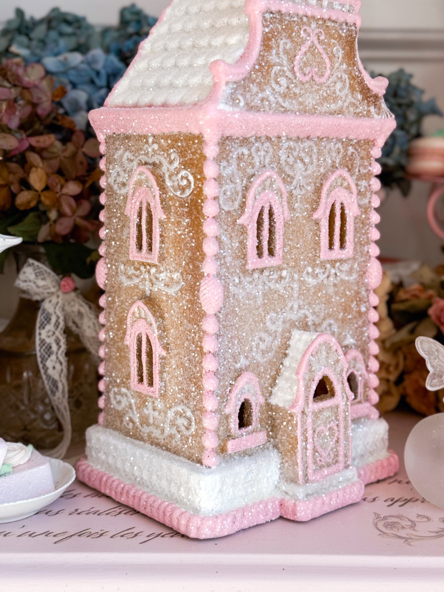 Bespoke Pink Icing Gingerbread House Bundle