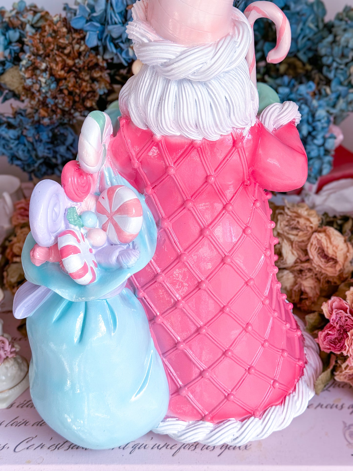 Pastel Pink, Blue, & Purple Large Candy Land Santa