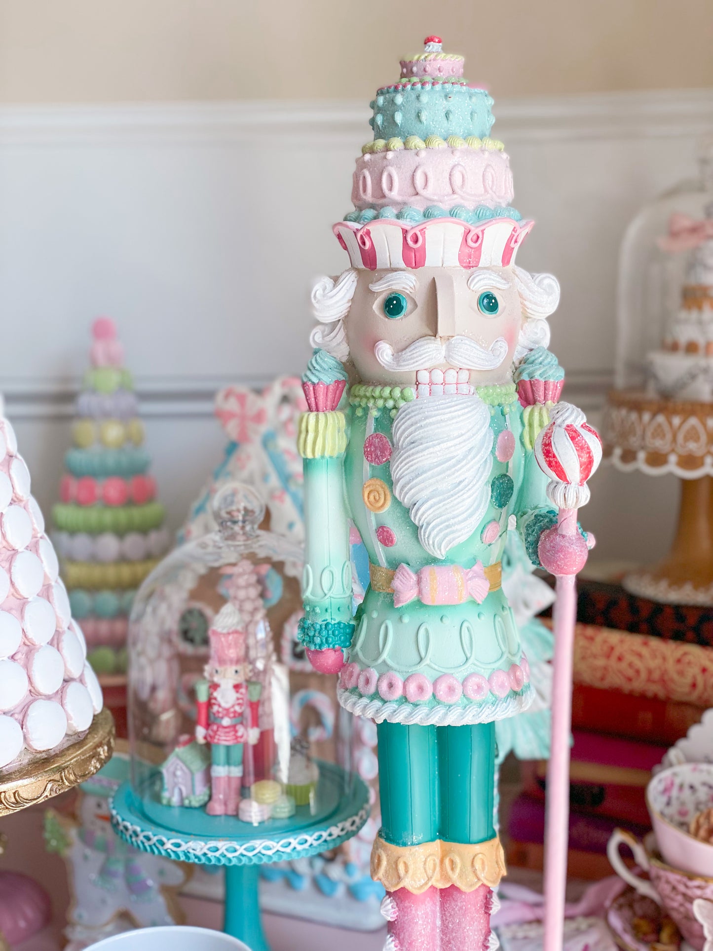 Multicolored Pastel Large Candy Land Nutcracker