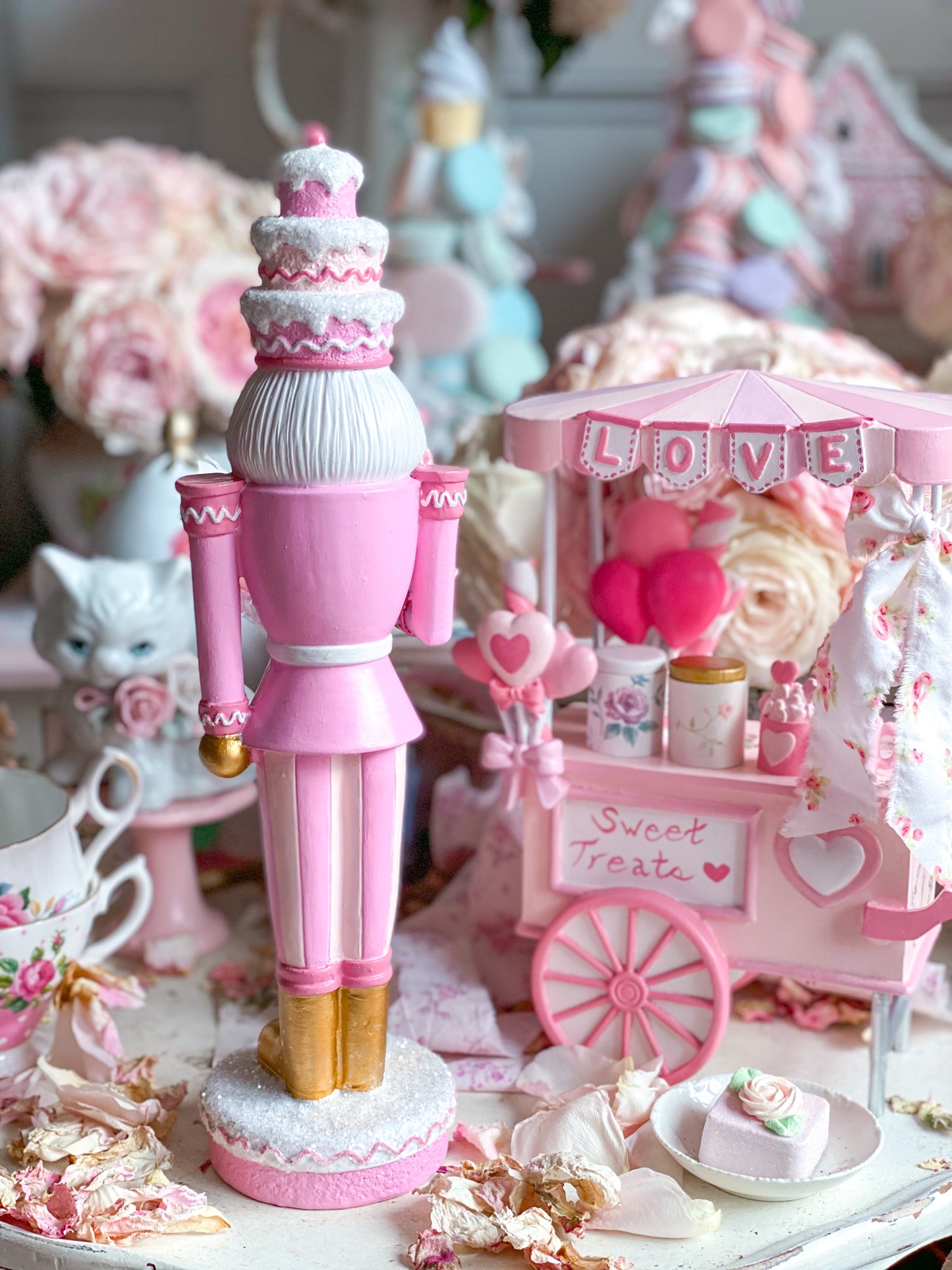 GLOW-UP COMMISSION: Bespoke Hand Painted Pink Sweet Shoppe Nutcracker