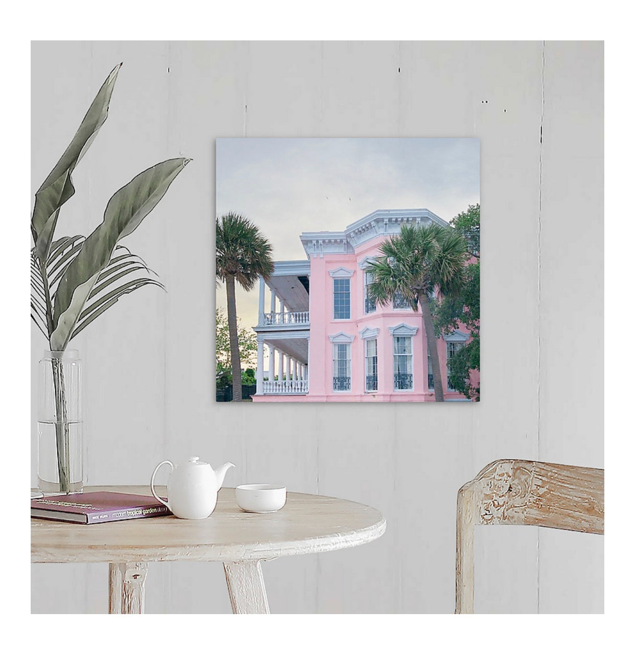 Pink Mansion Gallery Wrapped Canvas