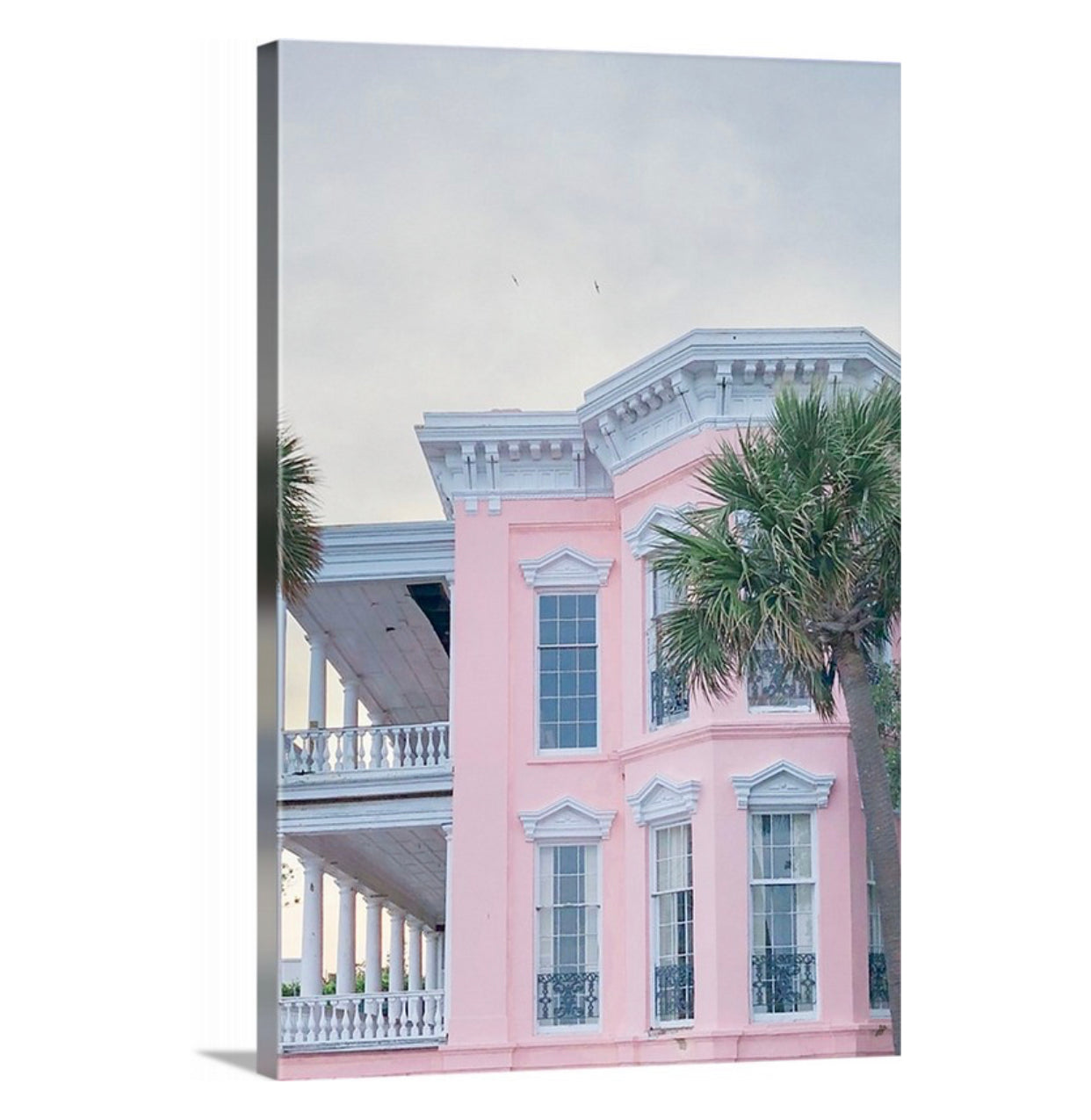 Pink Mansion Gallery Wrapped Canvas